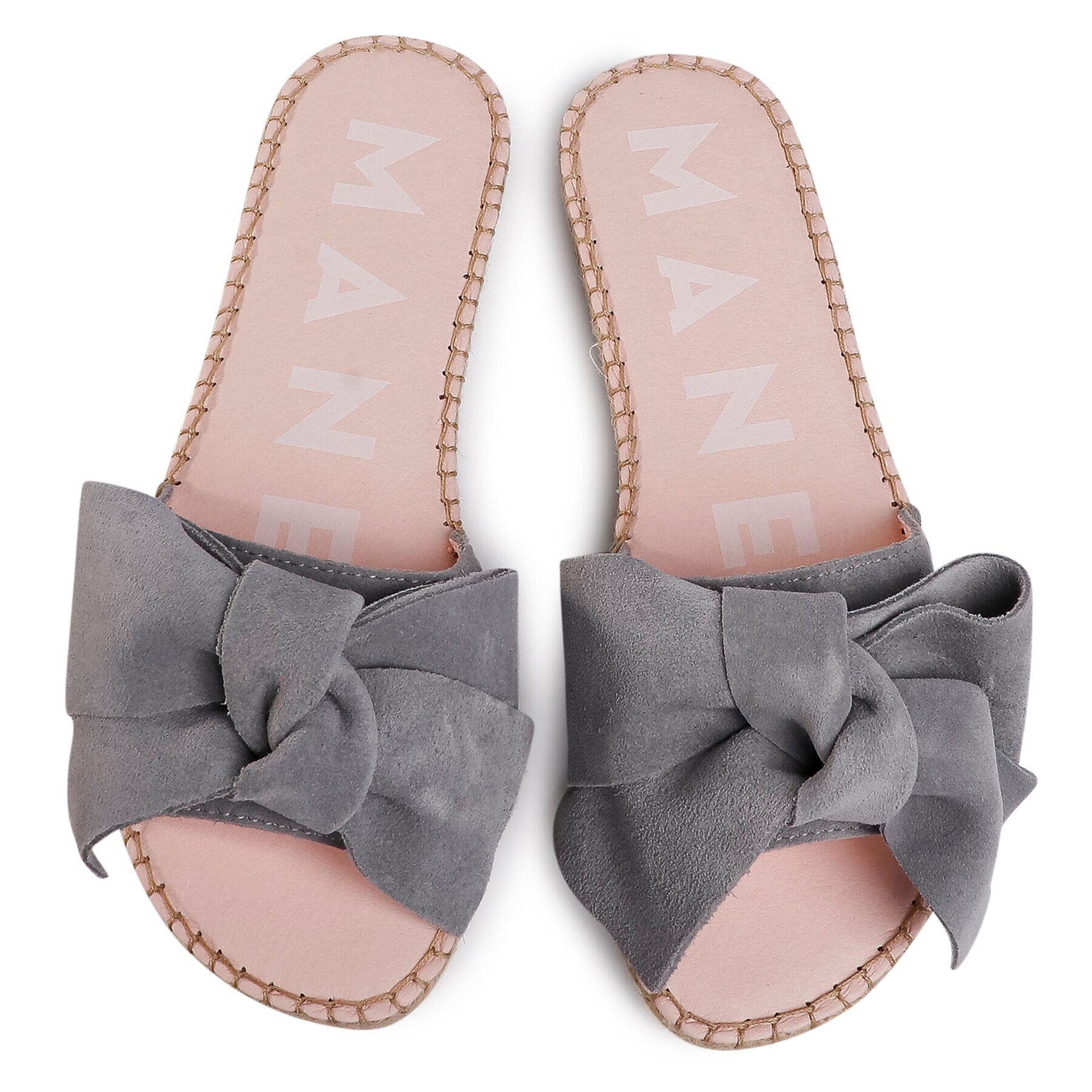 Manebi Еспадрили Sandals With Bow A C.1 J0 Сив - Pepit.bg