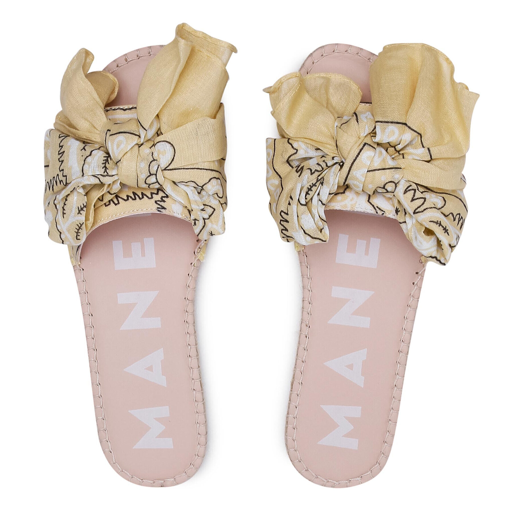 Manebi Еспадрили Sandals With Bow G 5.7 J0 Жълт - Pepit.bg