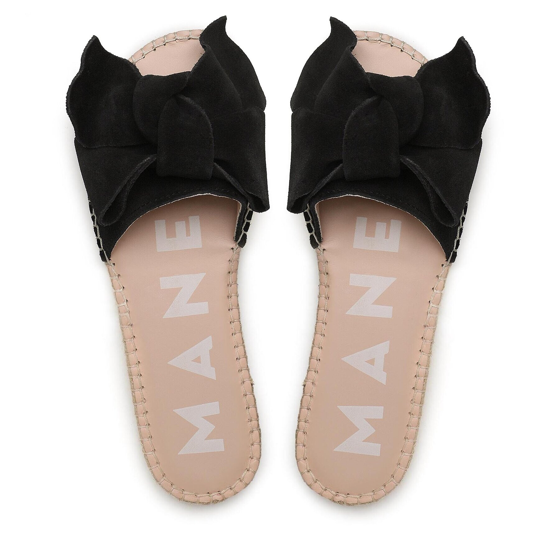 Manebi Еспадрили Sandals With Bow K 1.0 J0 Черен - Pepit.bg