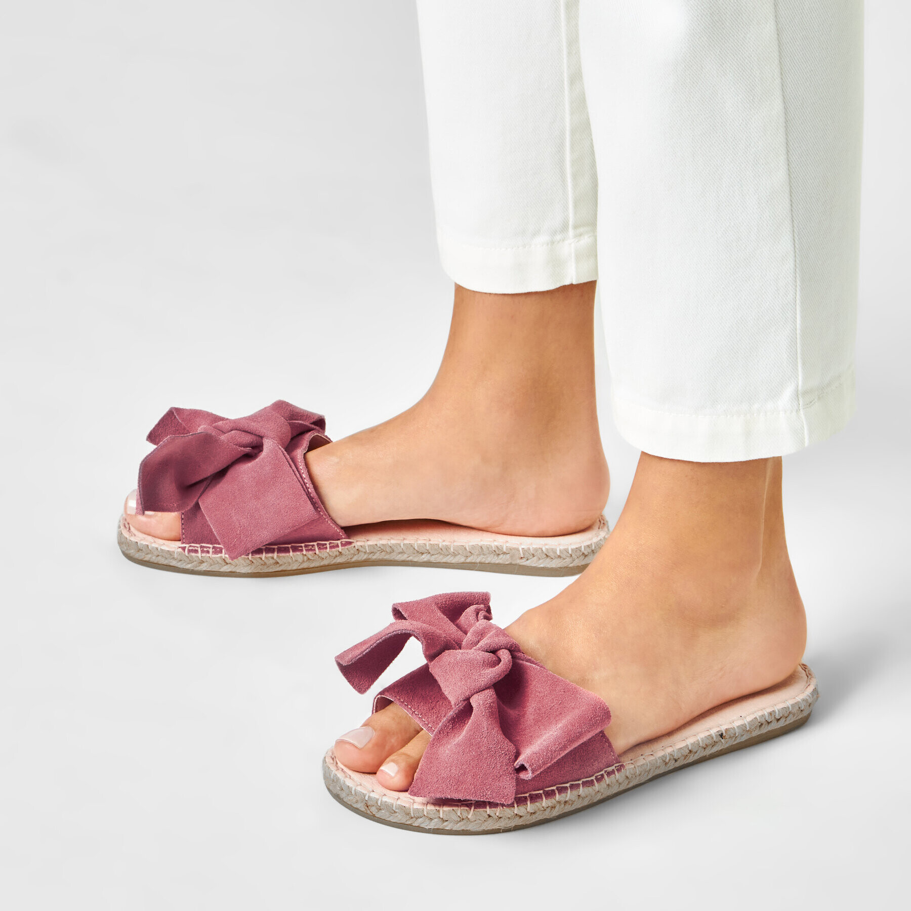 Manebi Еспадрили Sandals With Bow M 2.0 J0 Розов - Pepit.bg