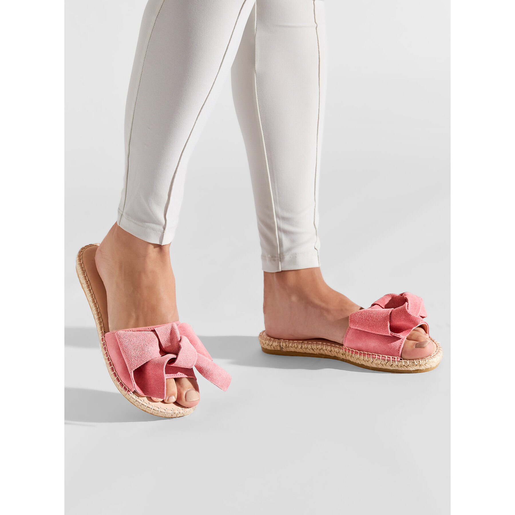Manebi Еспадрили Sandals With Bow R 3.4 J0 Розов - Pepit.bg