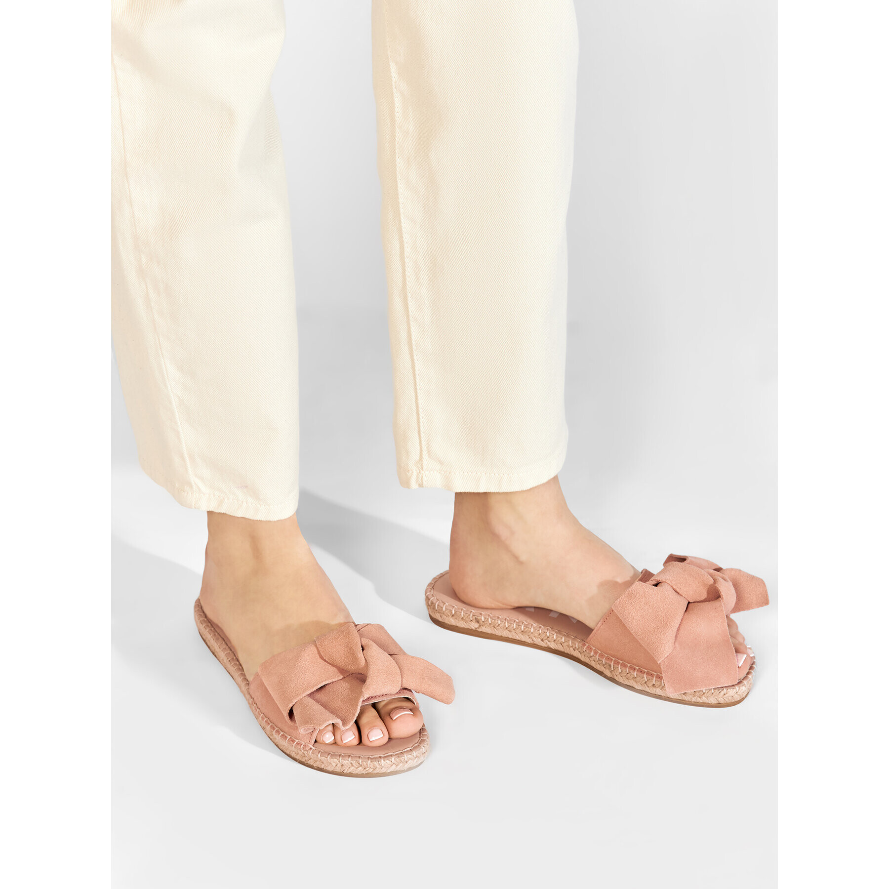Manebi Еспадрили Sandals With Bow W 1.4 J0 Розов - Pepit.bg