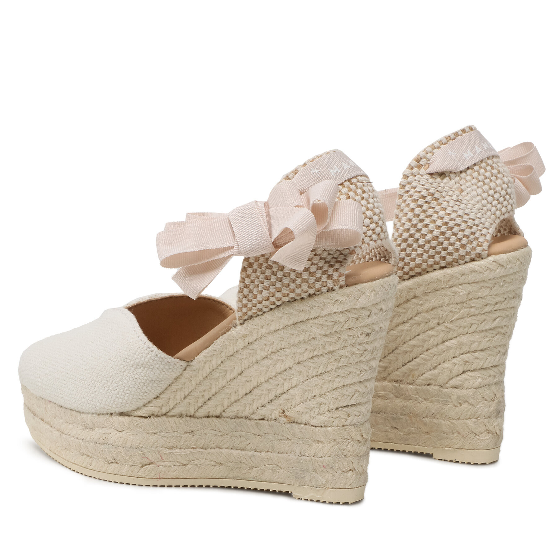 Manebi Еспадрили Shaped Wedge Espadrilles O 7.0 WH Екрю - Pepit.bg