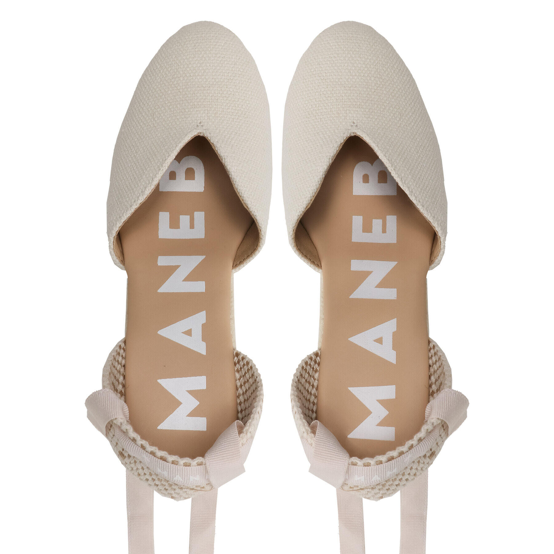 Manebi Еспадрили Shaped Wedge Espadrilles O 7.0 WH Екрю - Pepit.bg