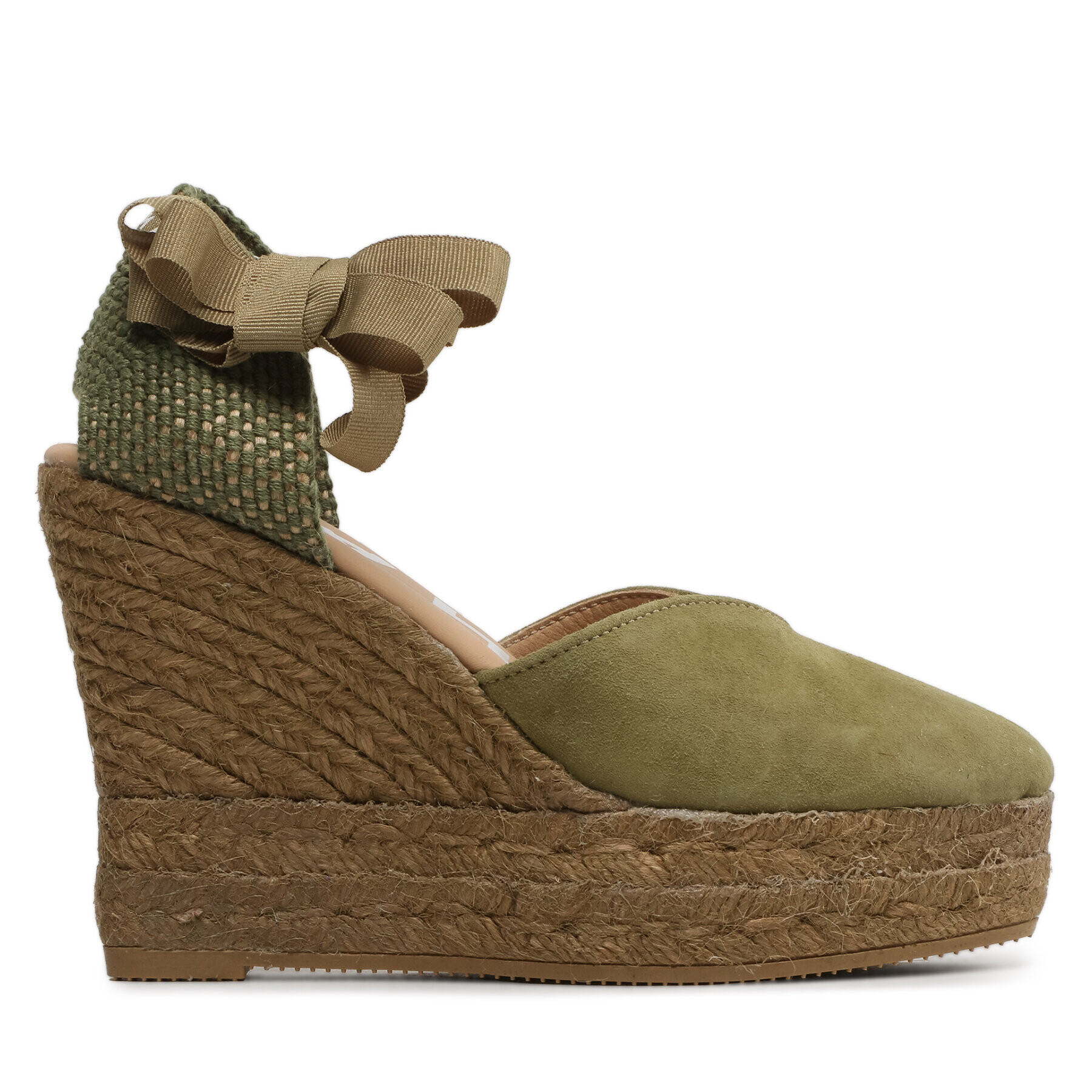 Manebi Еспадрили Shaped Wedge Espadrilles R 2.1 WH Зелен - Pepit.bg