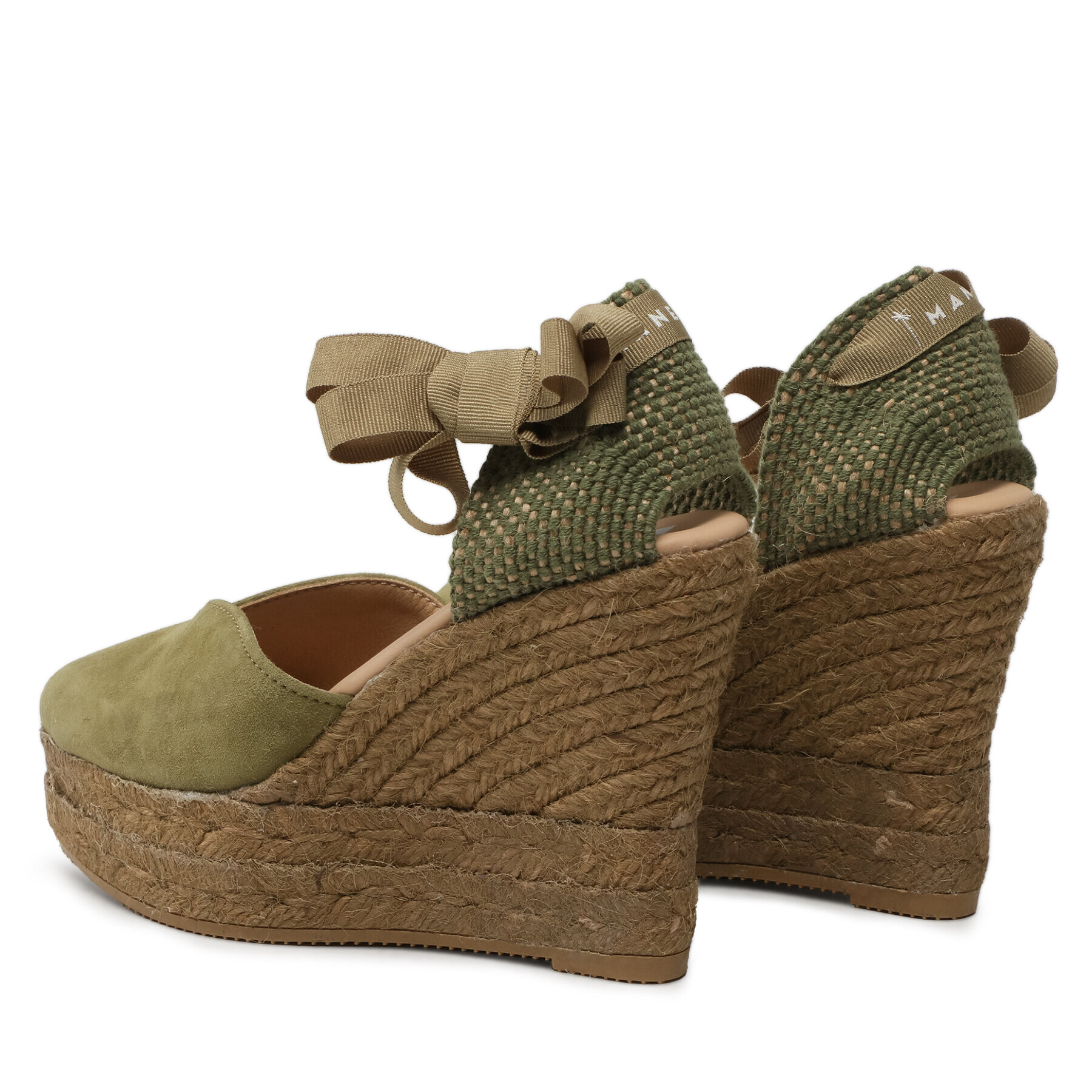 Manebi Еспадрили Shaped Wedge Espadrilles R 2.1 WH Зелен - Pepit.bg