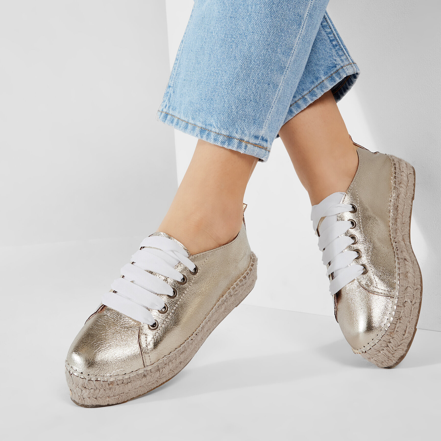 Manebi Еспадрили Sneakers D R 1.1 E0 Златист - Pepit.bg