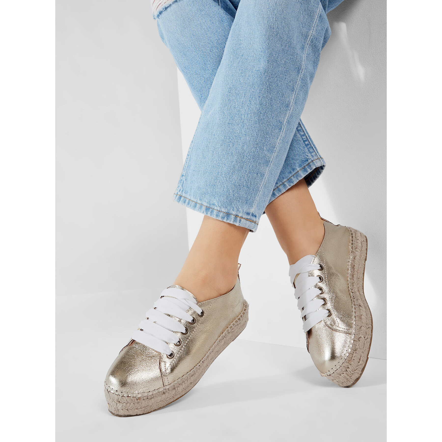Manebi Еспадрили Sneakers D R 1.1 E0 Златист - Pepit.bg