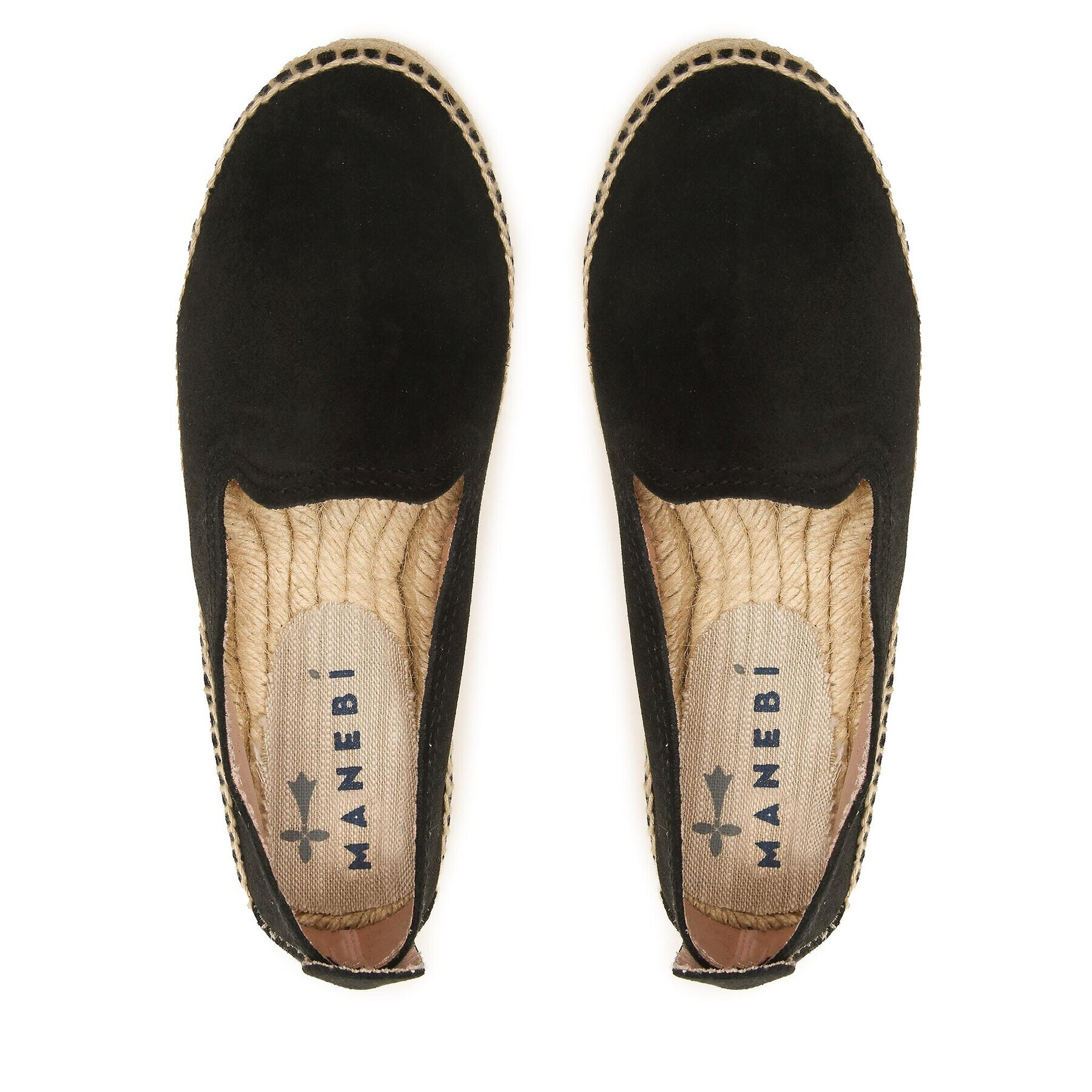 Manebi Еспадрили Suede Flat Espadrilles Черен - Pepit.bg