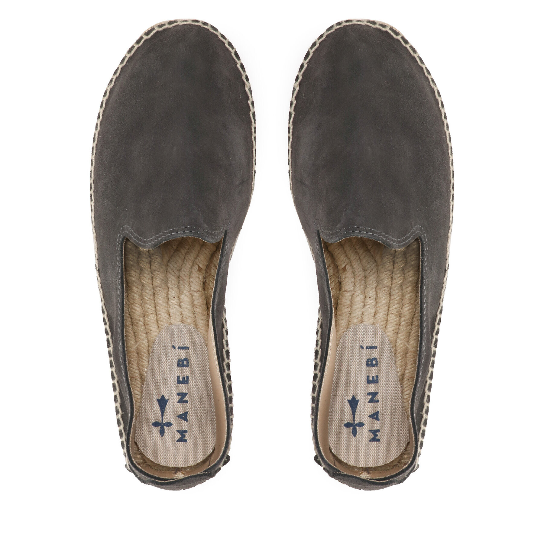 Manebi Еспадрили Suede Flat Espadrilles W 1.0 C0 Сив - Pepit.bg