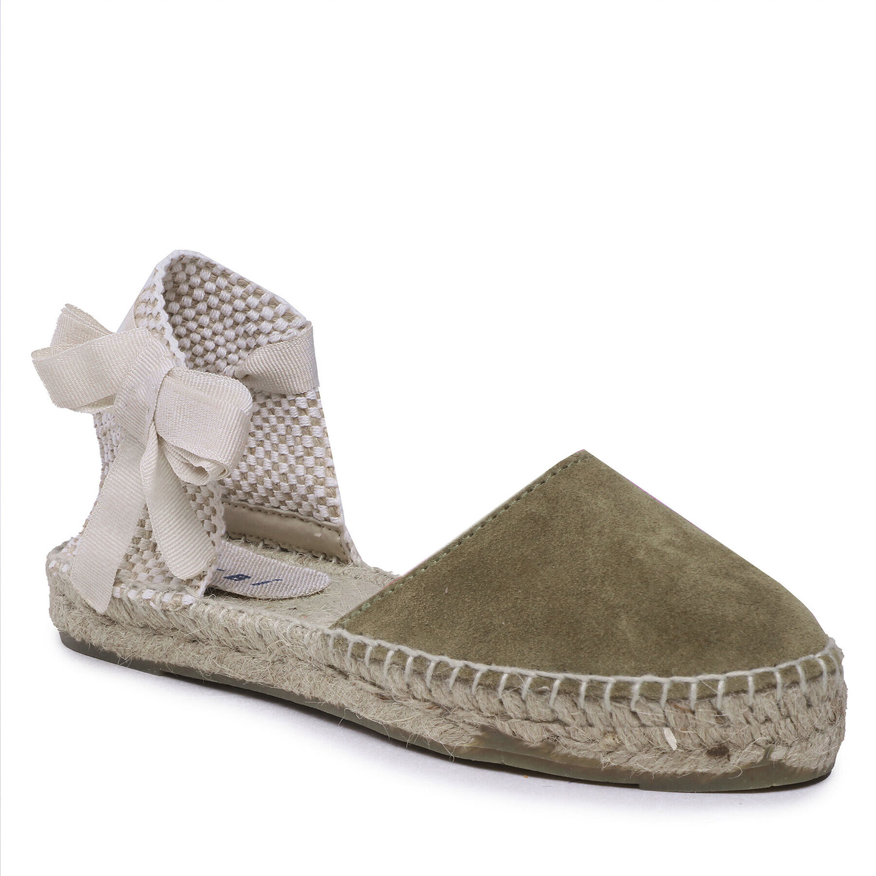Manebi Еспадрили Suede Flat Valenciana Espadrilles R 4.1 P0 Каки - Pepit.bg
