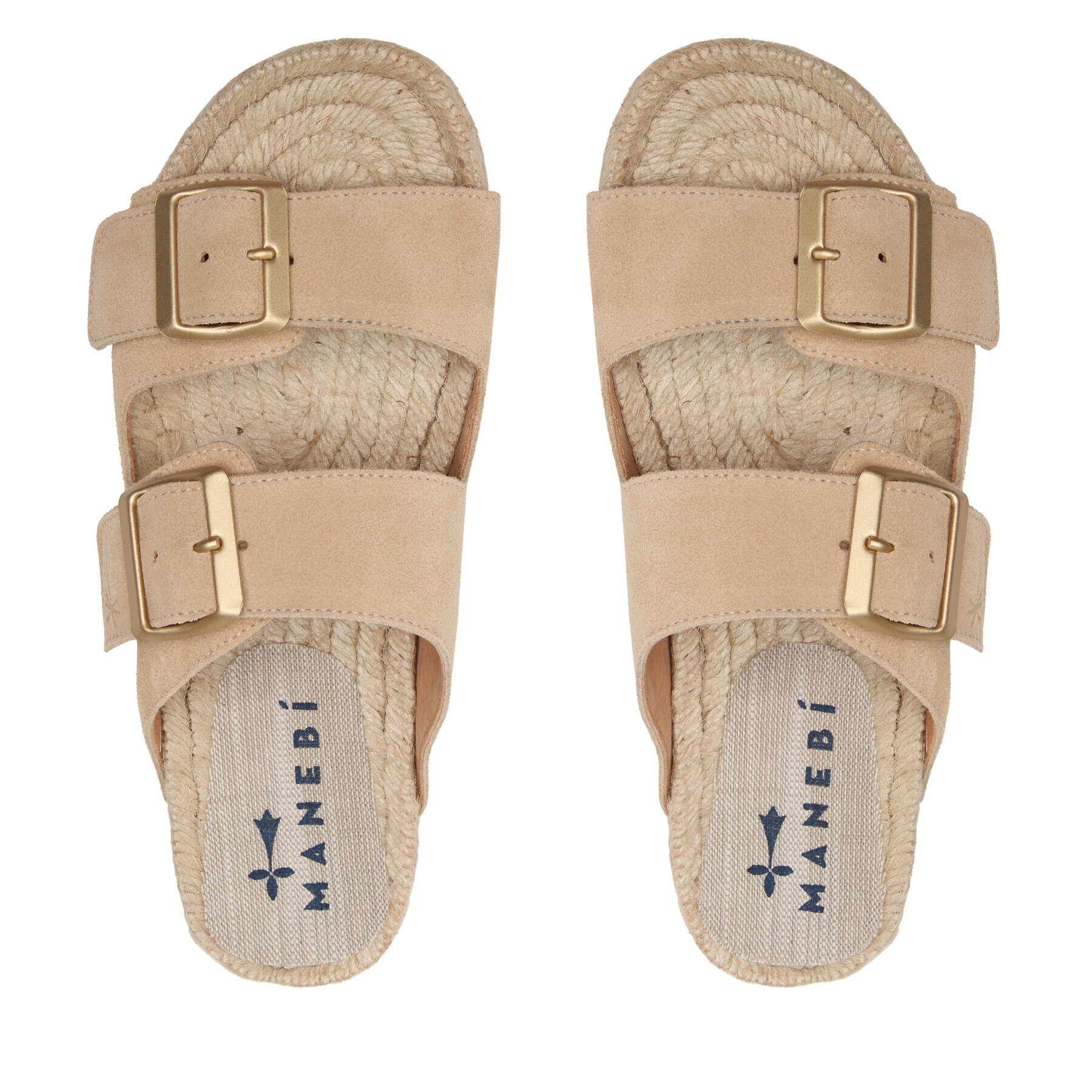 Manebi Еспадрили Suede Nordic Sandals K 1.1 R0 Бежов - Pepit.bg