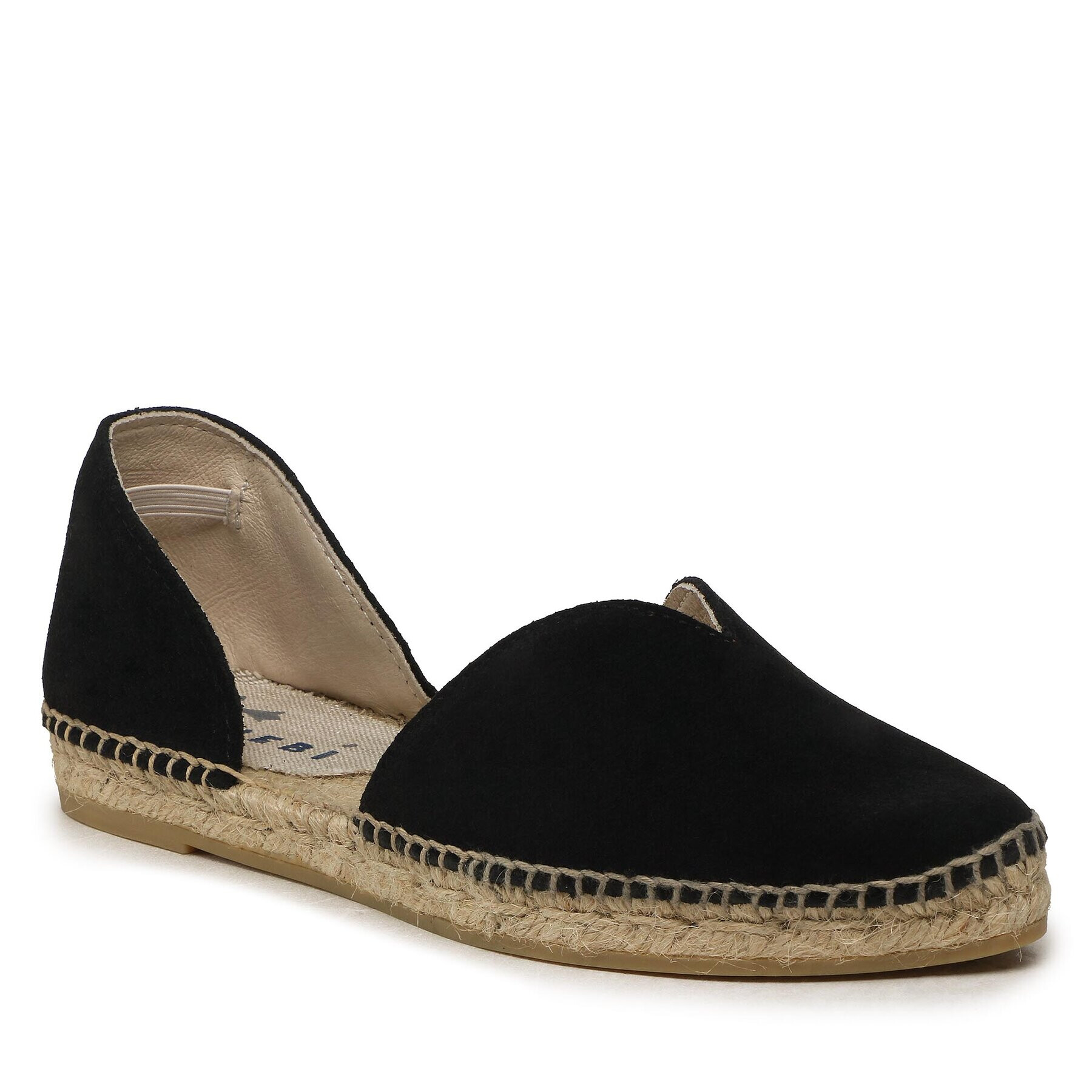 Manebi Еспадрили Suede Open-Side Flats K 1.0 O0 Черен - Pepit.bg