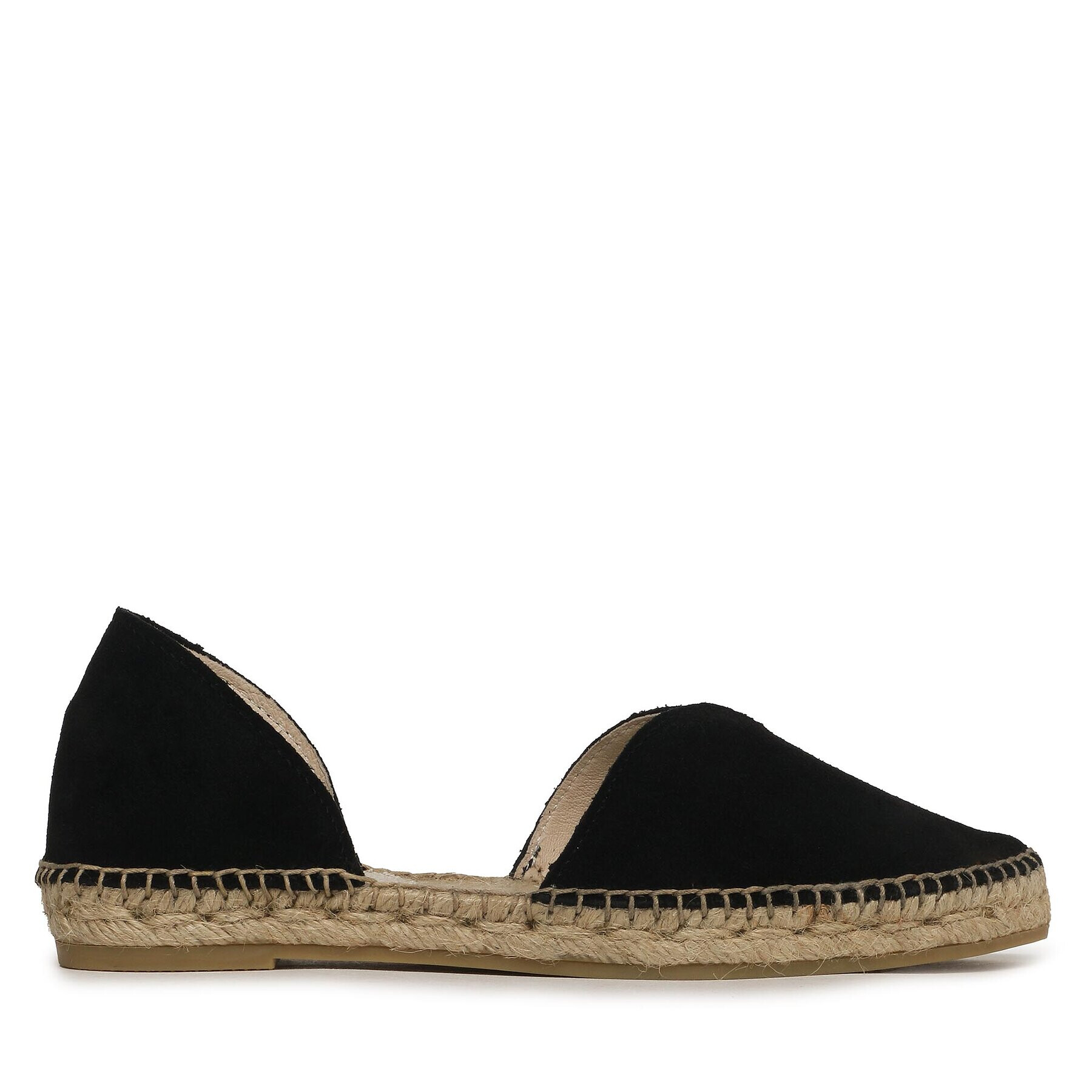 Manebi Еспадрили Suede Open-Side Flats K 1.0 O0 Черен - Pepit.bg