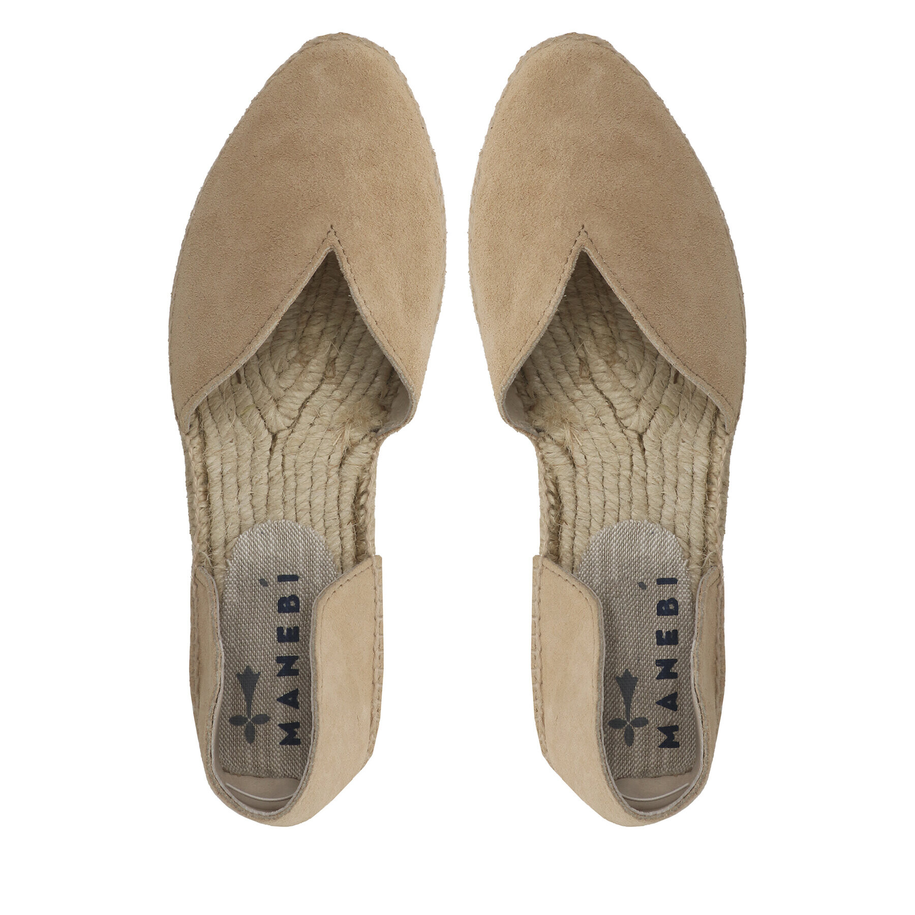 Manebi Еспадрили Suede Open-Side Flats K 1.1 O0 Бежов - Pepit.bg