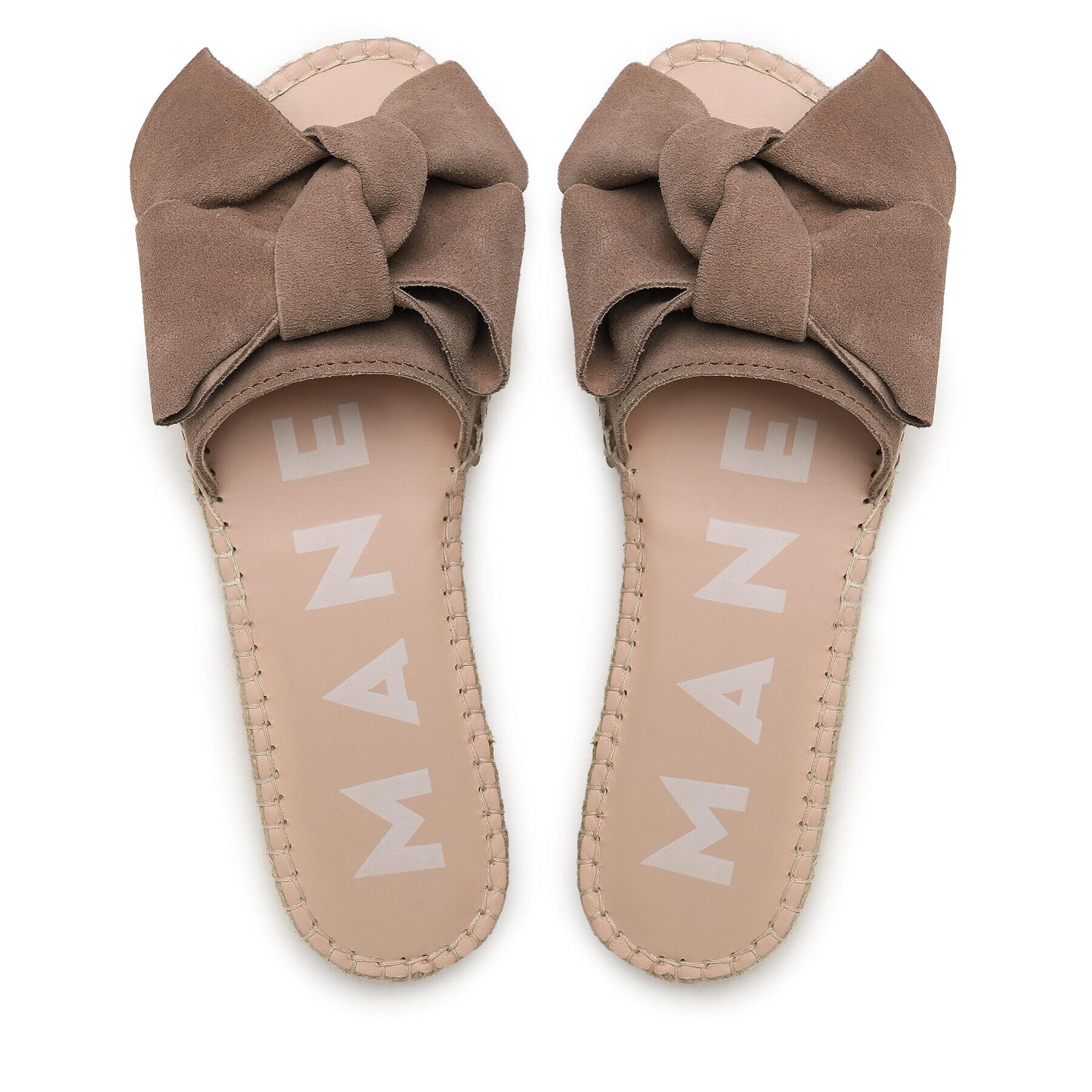 Manebi Еспадрили Suede Sandals With Bow W 1.9 J0 Кафяв - Pepit.bg