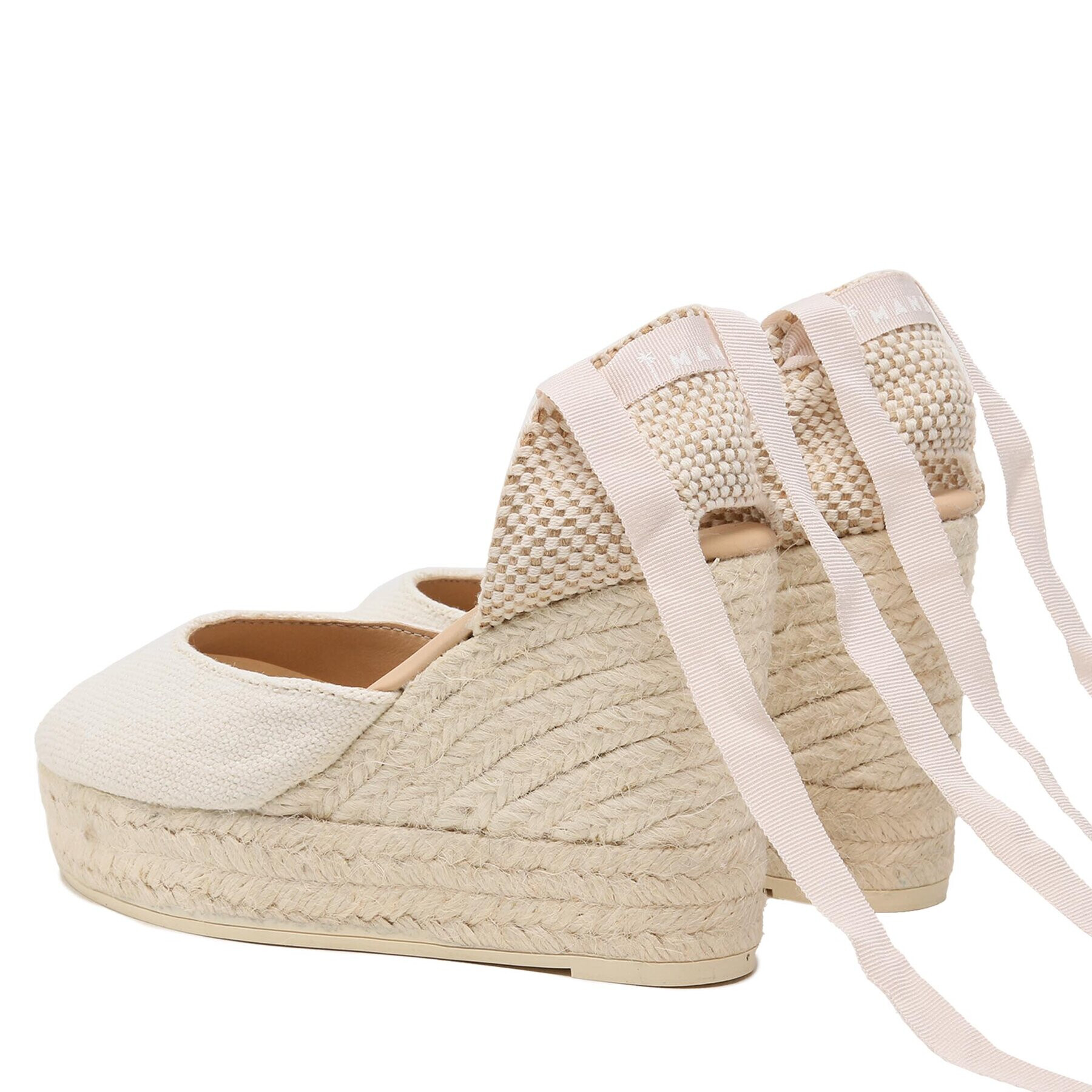 Manebi Еспадрили Wedge Espadrilles 7.0 WV O Екрю - Pepit.bg