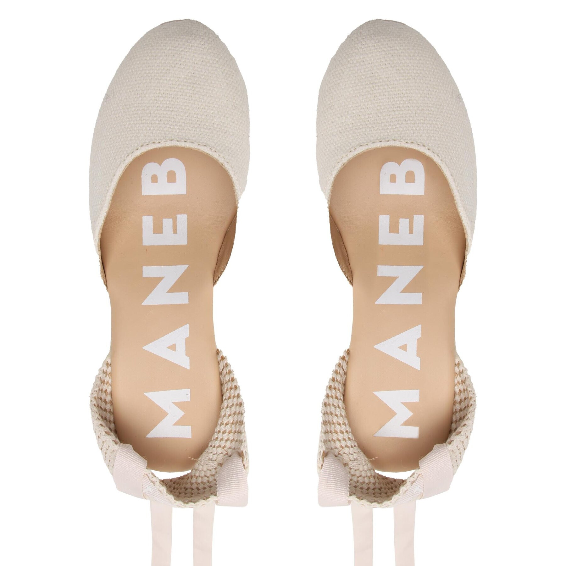 Manebi Еспадрили Wedge Espadrilles 7.0 WV O Екрю - Pepit.bg