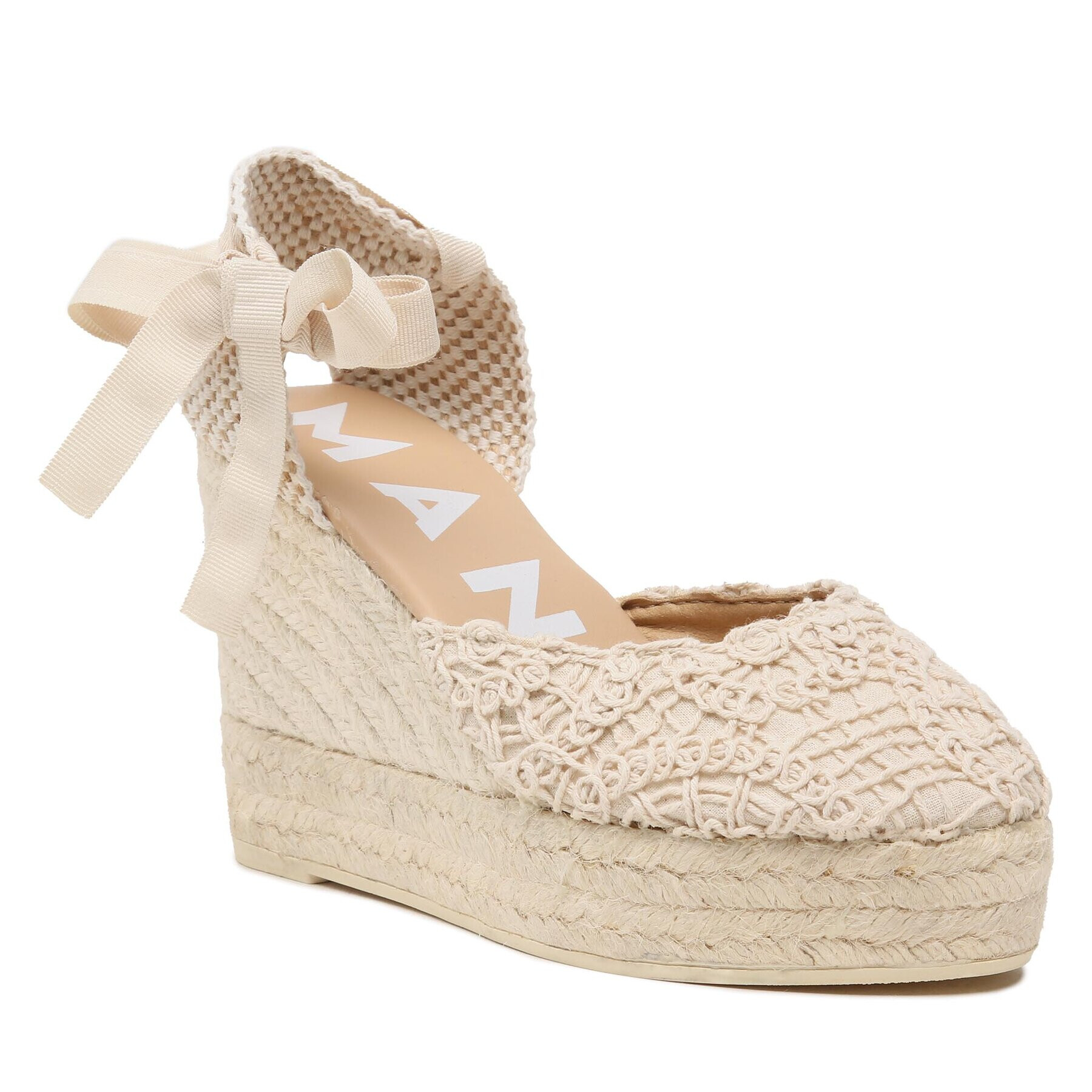 Manebi Еспадрили Wedge Espadrilles G 4.3 WV Бежов - Pepit.bg