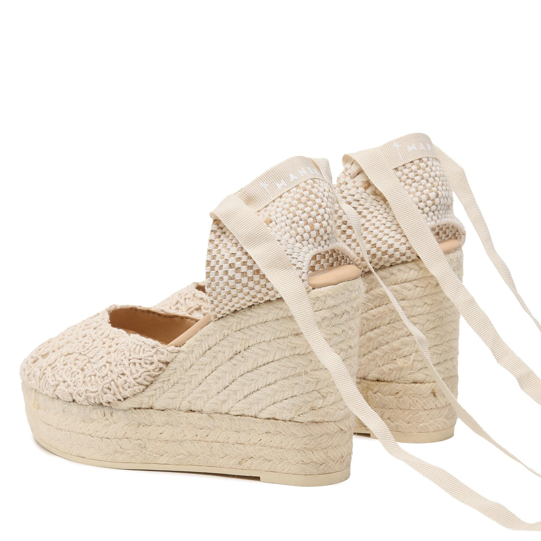 Manebi Еспадрили Wedge Espadrilles G 4.3 WV Бежов - Pepit.bg