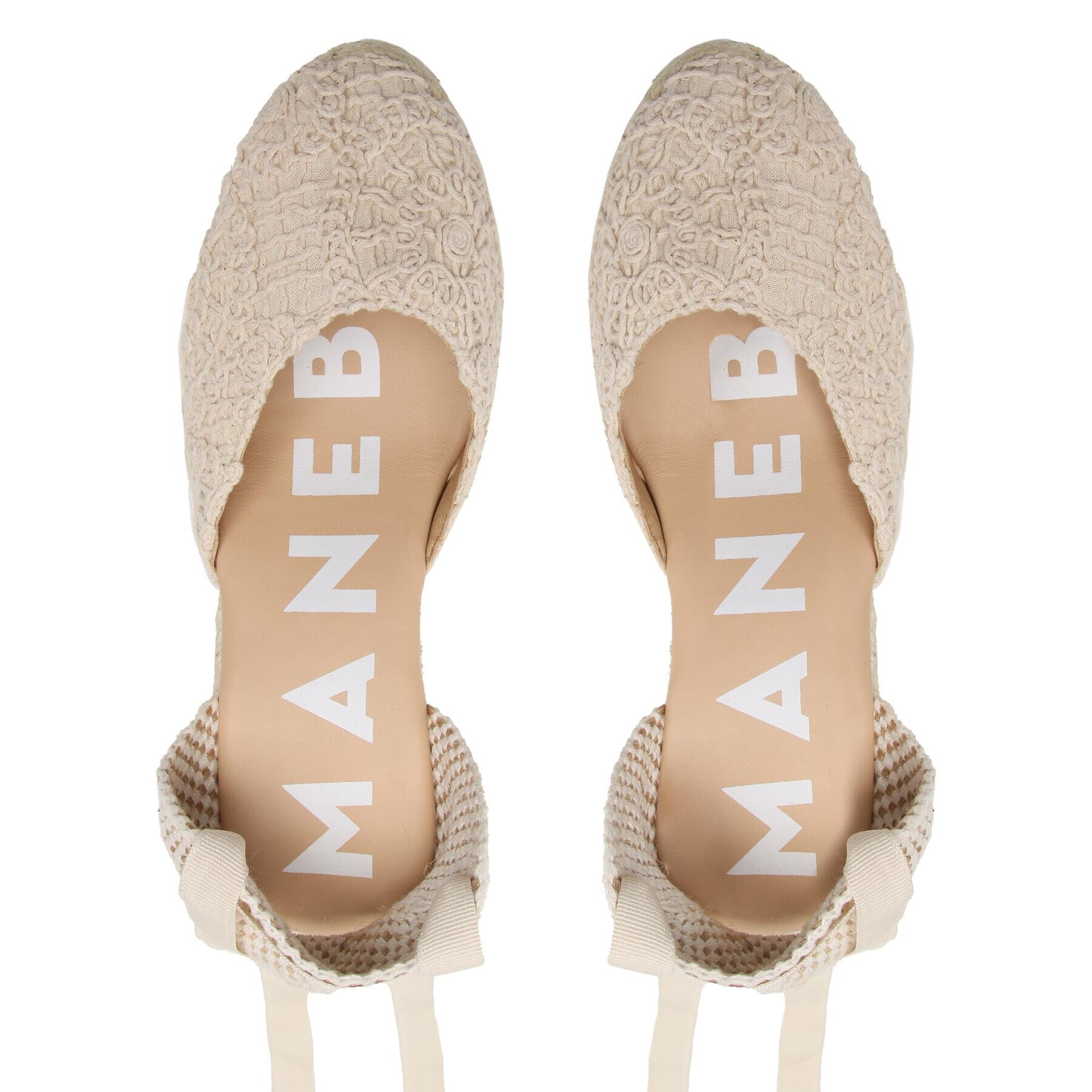 Manebi Еспадрили Wedge Espadrilles G 4.3 WV Бежов - Pepit.bg