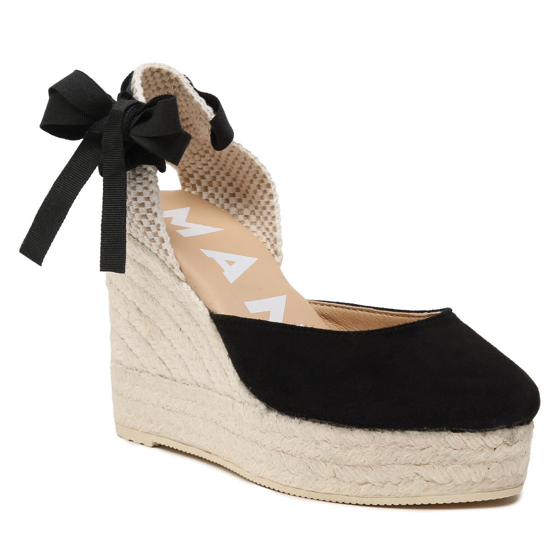 Manebi Еспадрили Wedge Espadrilles K 1.0 WV Черен - Pepit.bg