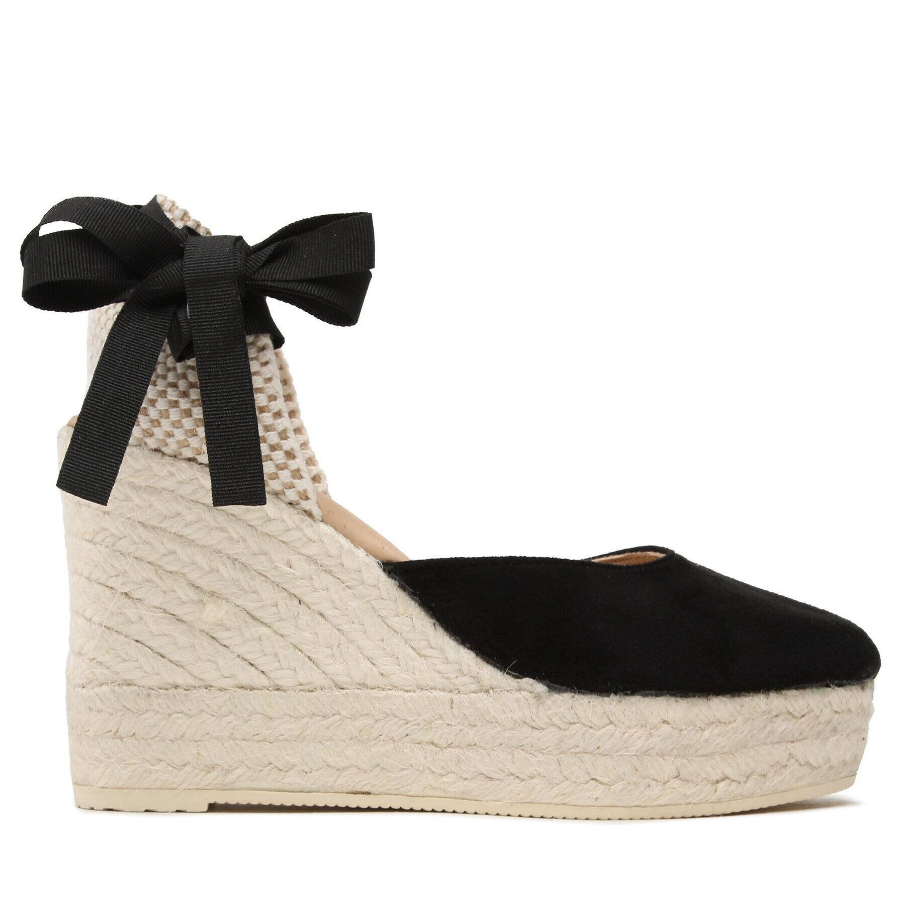 Manebi Еспадрили Wedge Espadrilles K 1.0 WV Черен - Pepit.bg