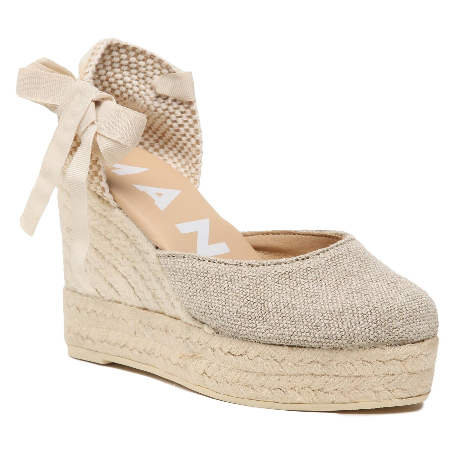 Manebi Еспадрили Wedge Espadrilles O 7.1 WV Бежов - Pepit.bg