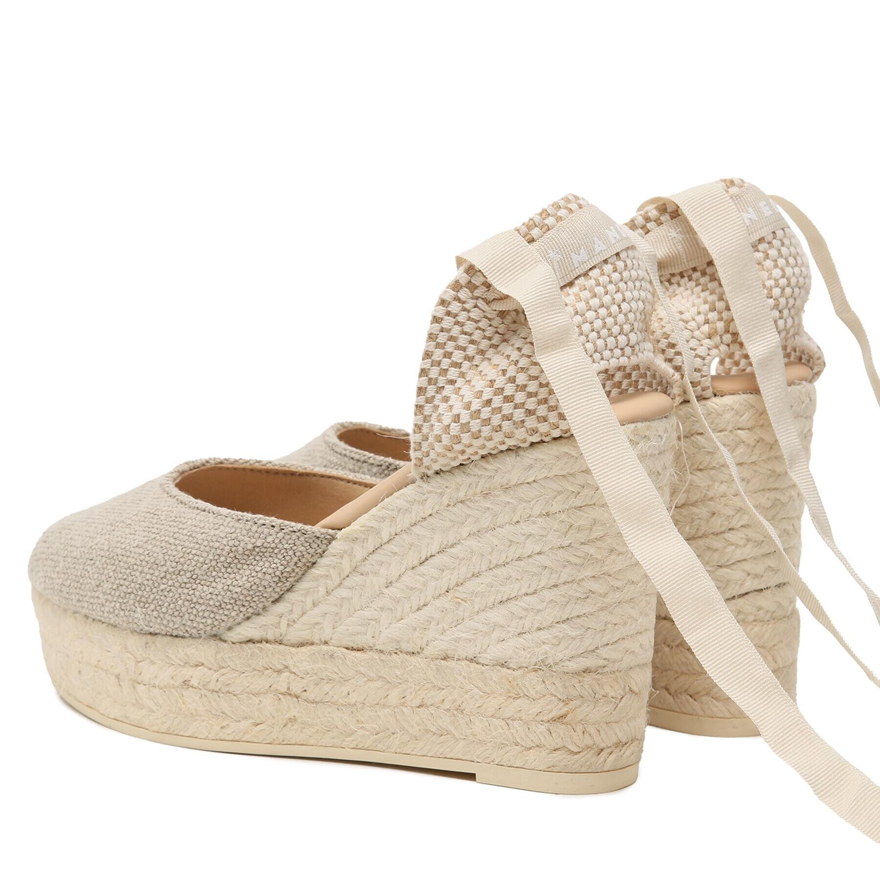 Manebi Еспадрили Wedge Espadrilles O 7.1 WV Бежов - Pepit.bg