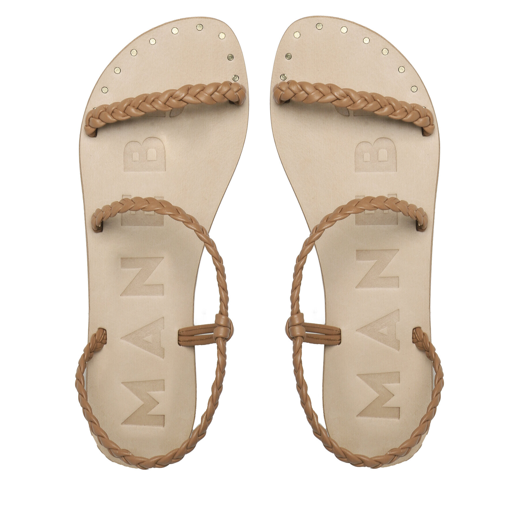 Manebi Сандали Sandals S 9.5 Y0 Кафяв - Pepit.bg