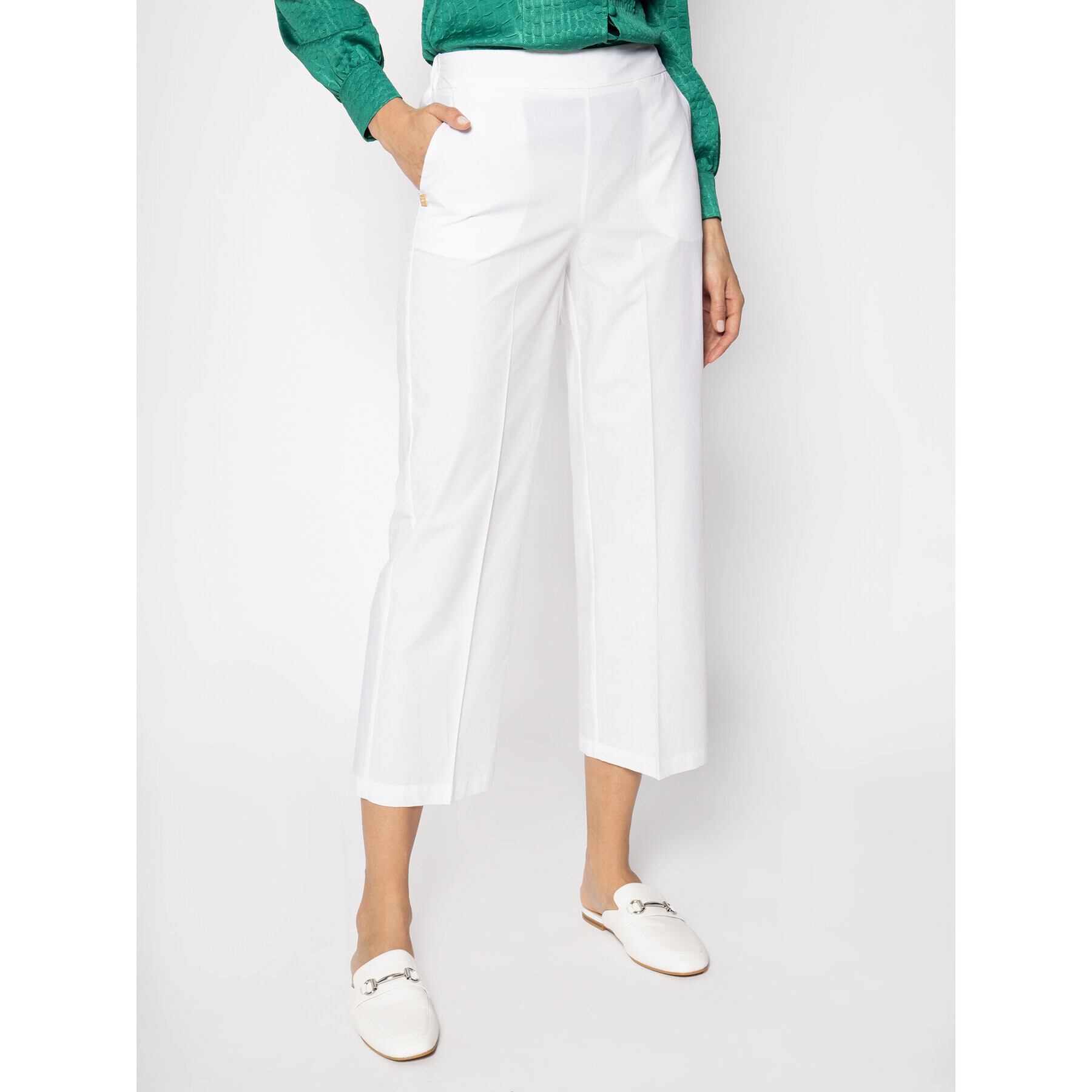 Manila Grace Чино панталони P565CU Бял Regular Fit - Pepit.bg