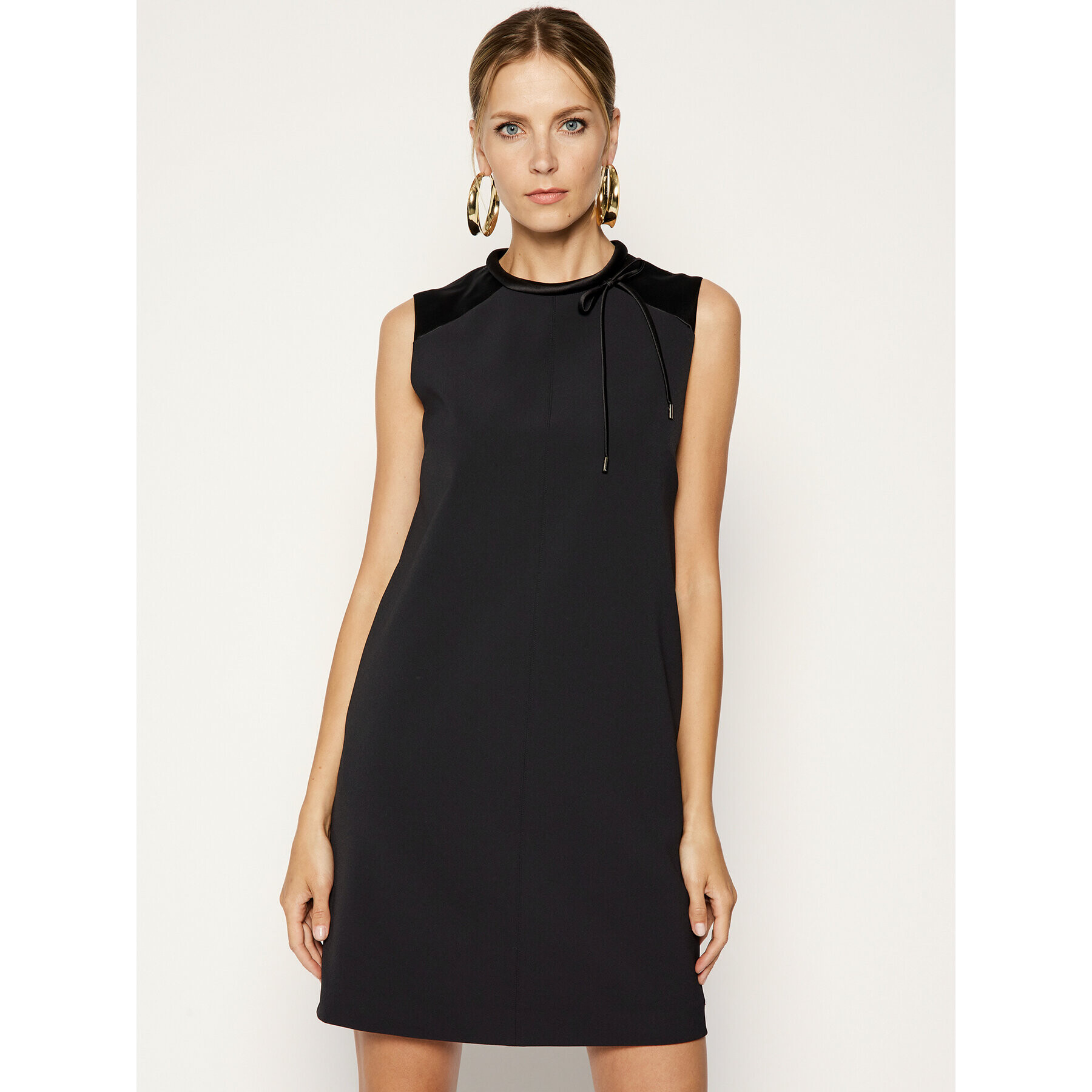 Manila Grace Коктейлна рокля A235PU Черен Regular Fit - Pepit.bg