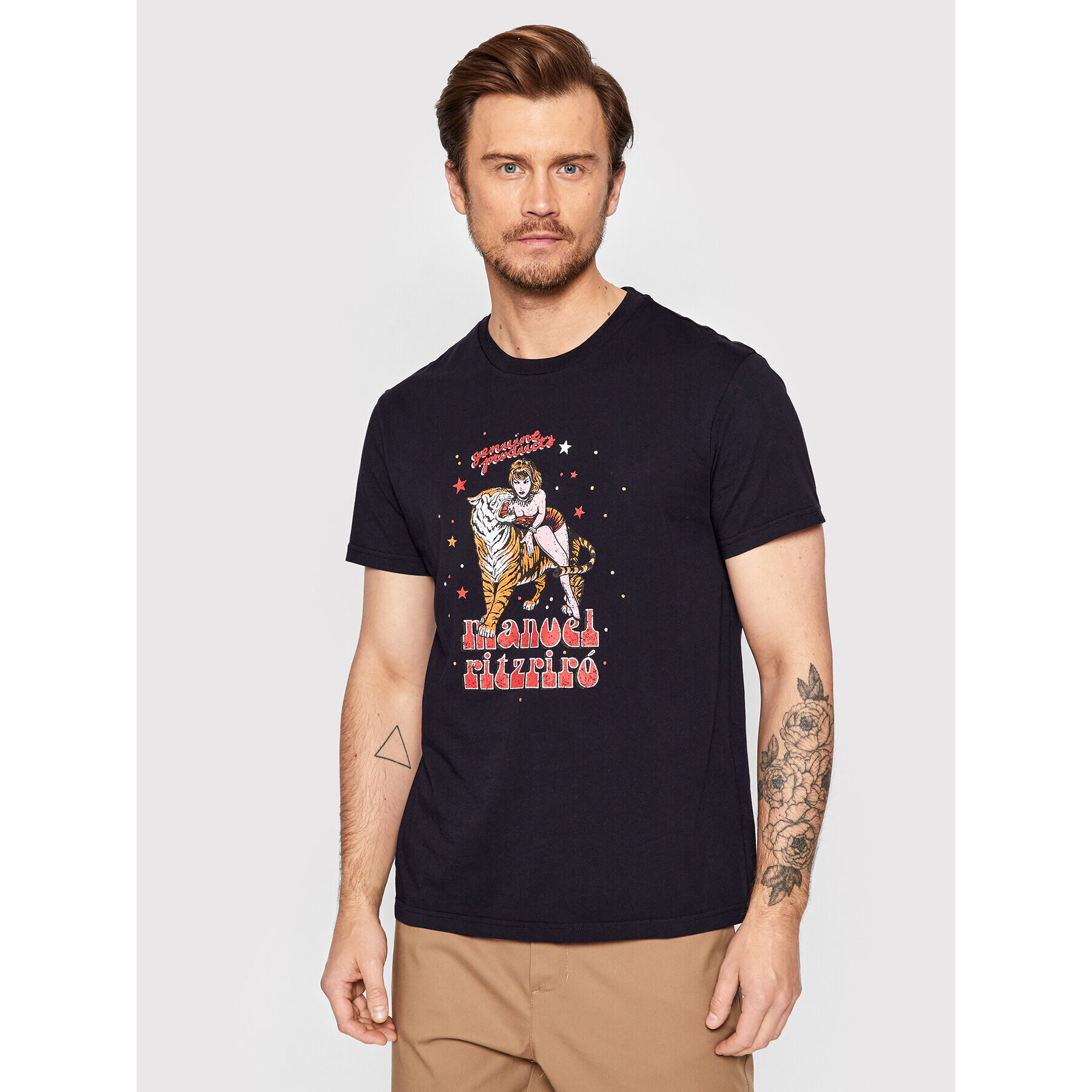 Manuel Ritz Тишърт 3233M812 223060 Тъмносин Regular Fit - Pepit.bg