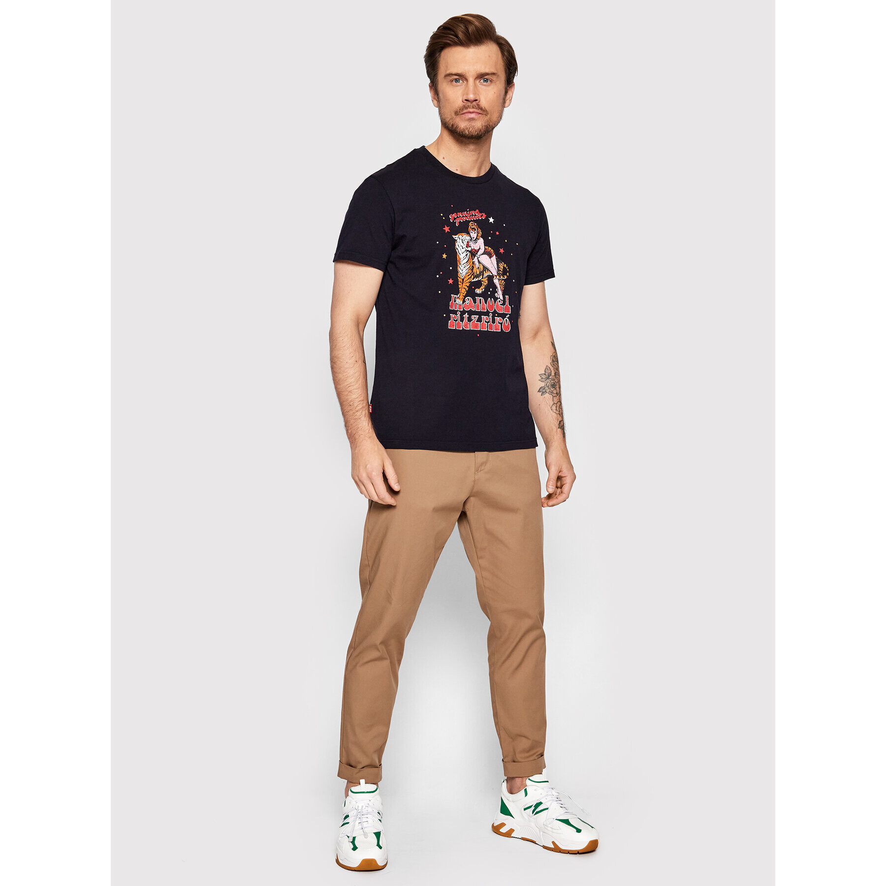 Manuel Ritz Тишърт 3233M812 223060 Тъмносин Regular Fit - Pepit.bg