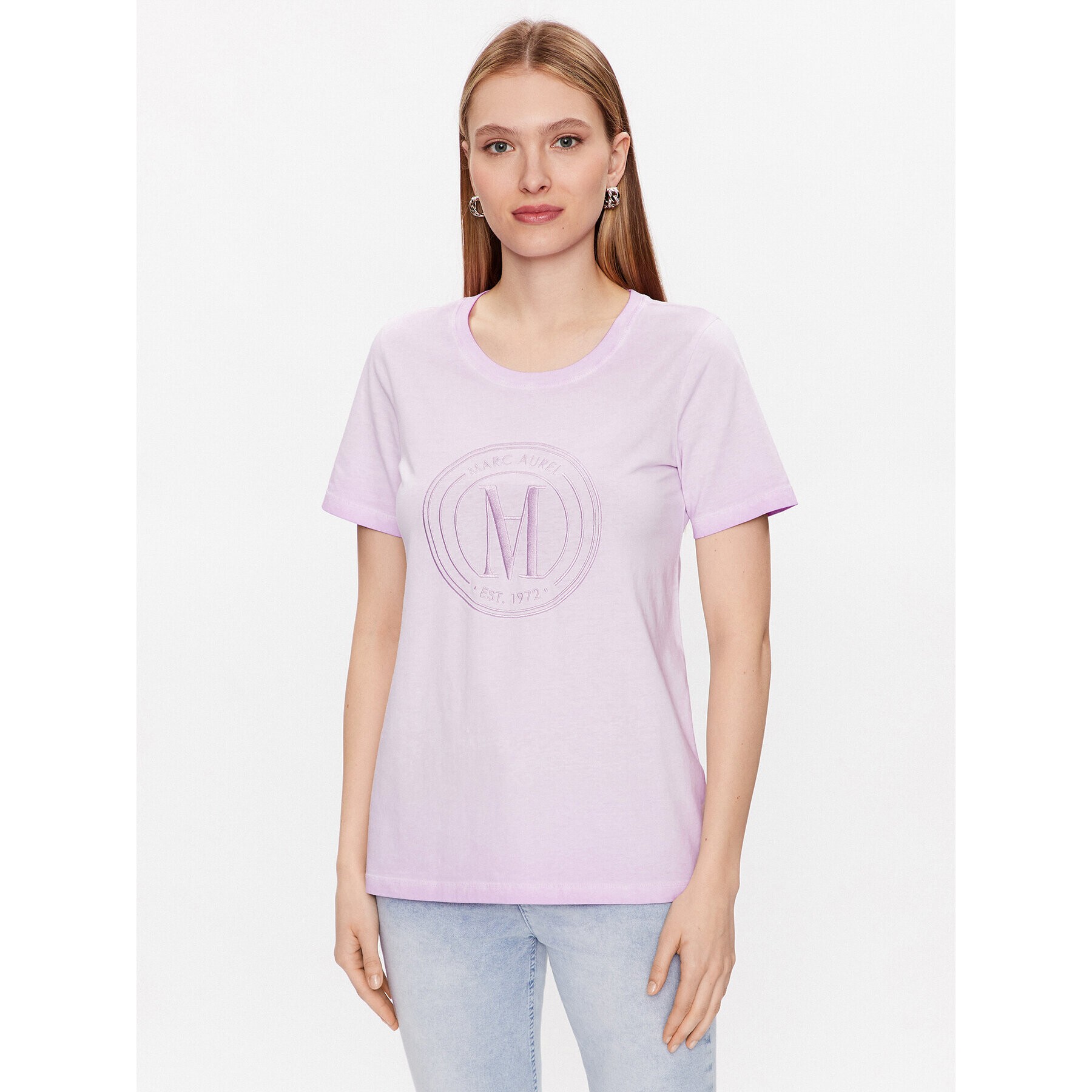 Marc Aurel Тишърт 7409 7000 73575 Виолетов Regular Fit - Pepit.bg