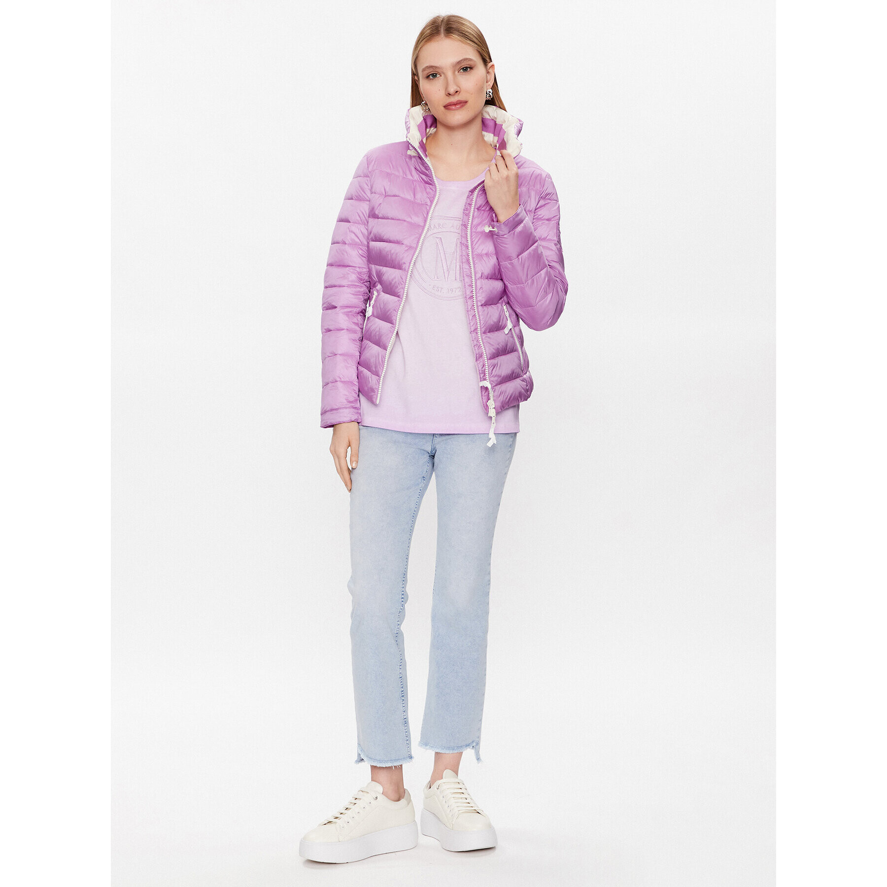 Marc Aurel Тишърт 7409 7000 73575 Виолетов Regular Fit - Pepit.bg