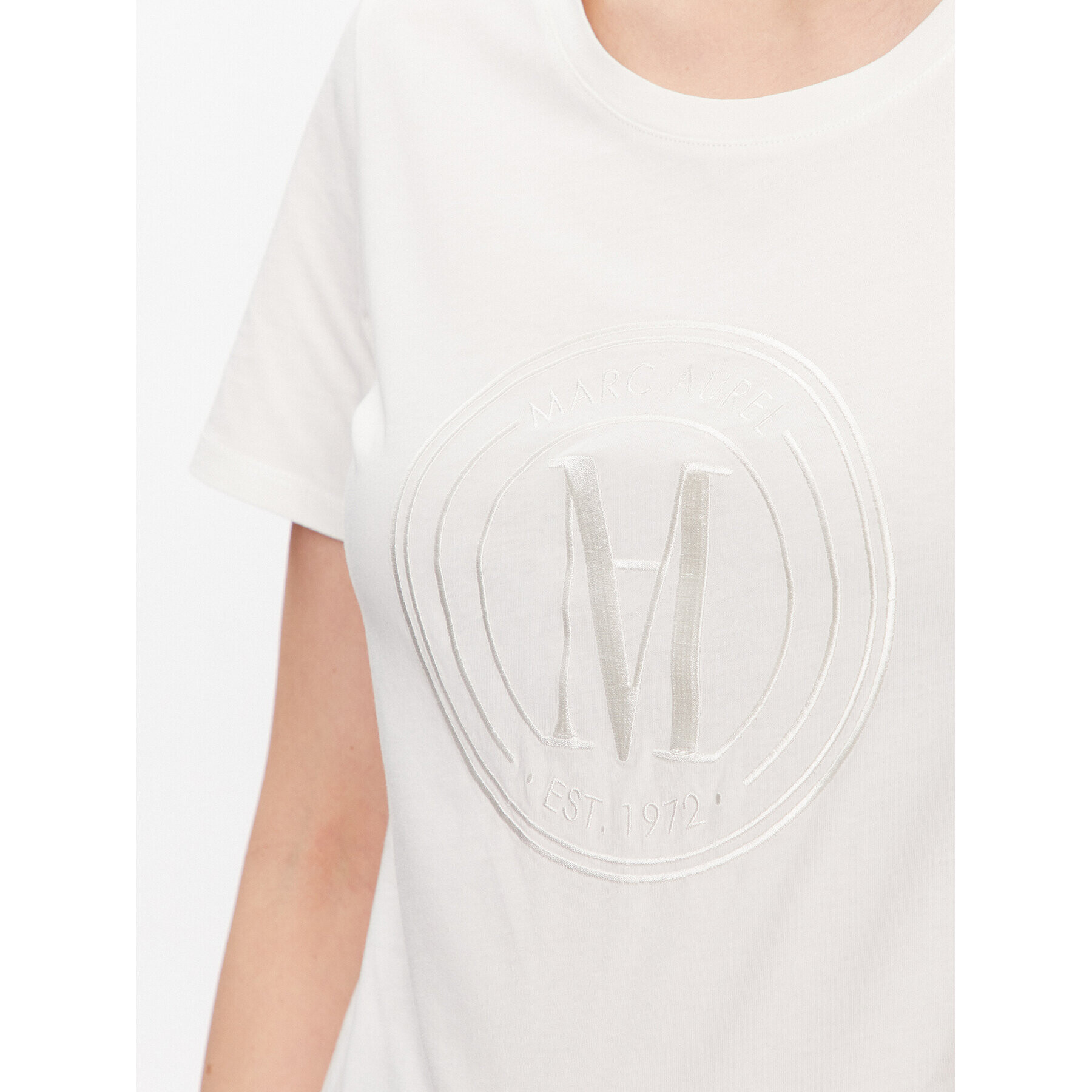 Marc Aurel Тишърт 7410 7000 73574 Бял Regular Fit - Pepit.bg