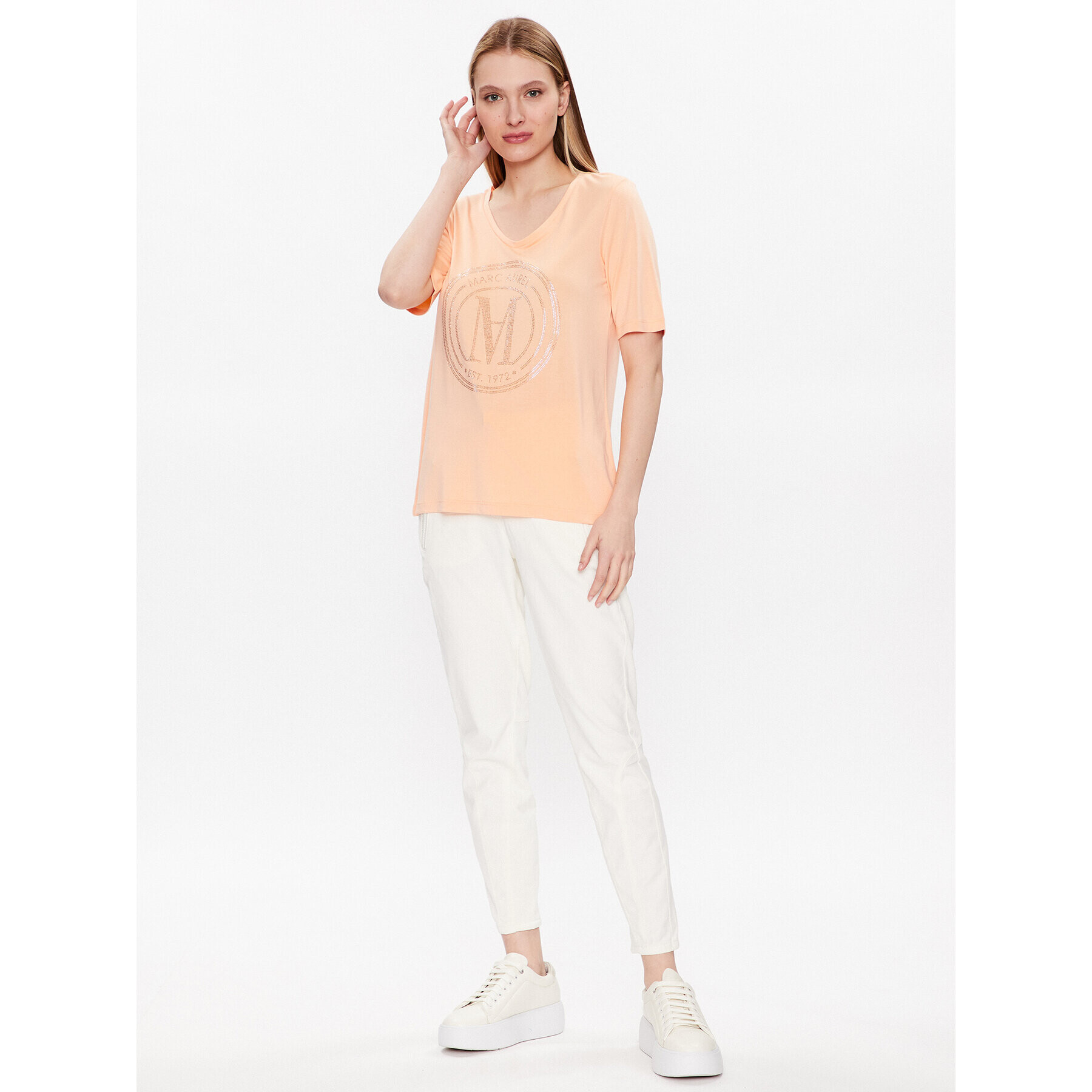 Marc Aurel Тишърт 7411 7000 73550 Оранжев Regular Fit - Pepit.bg