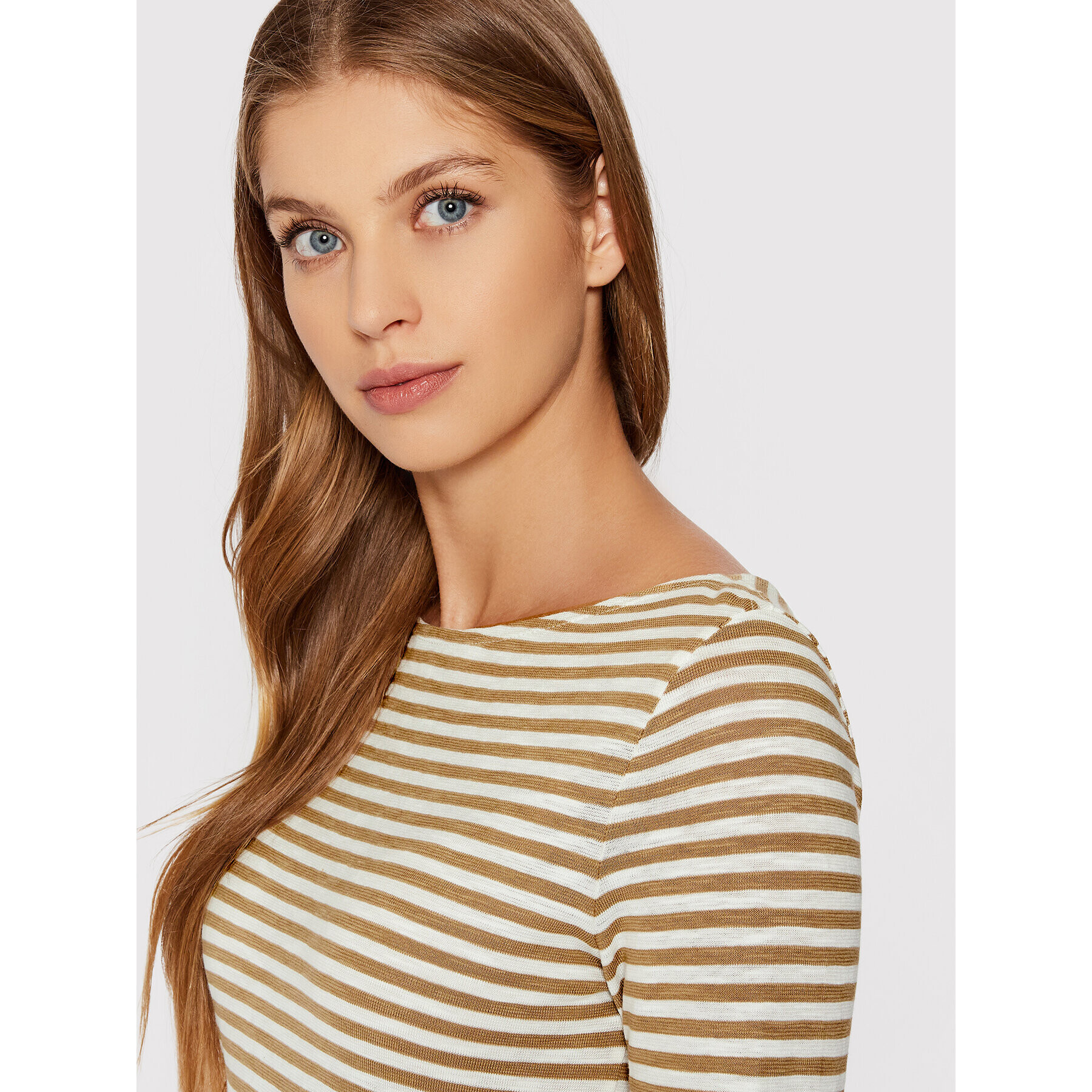 Marc O'Polo Блуза 202 2196 52597 Кафяв Regular Fit - Pepit.bg