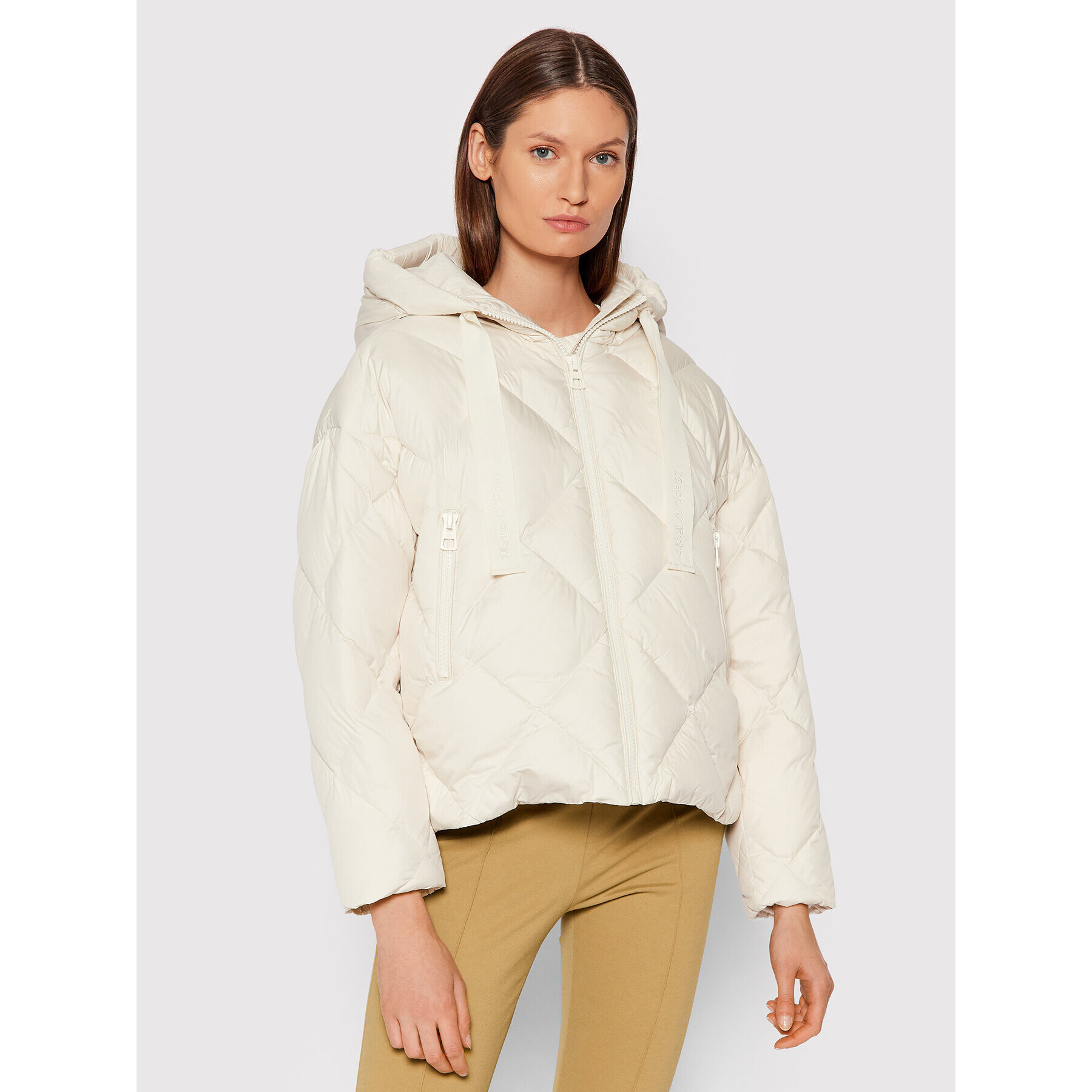 Marc O'Polo Пухено яке 109 0874 70073 Бежов Regular Fit - Pepit.bg
