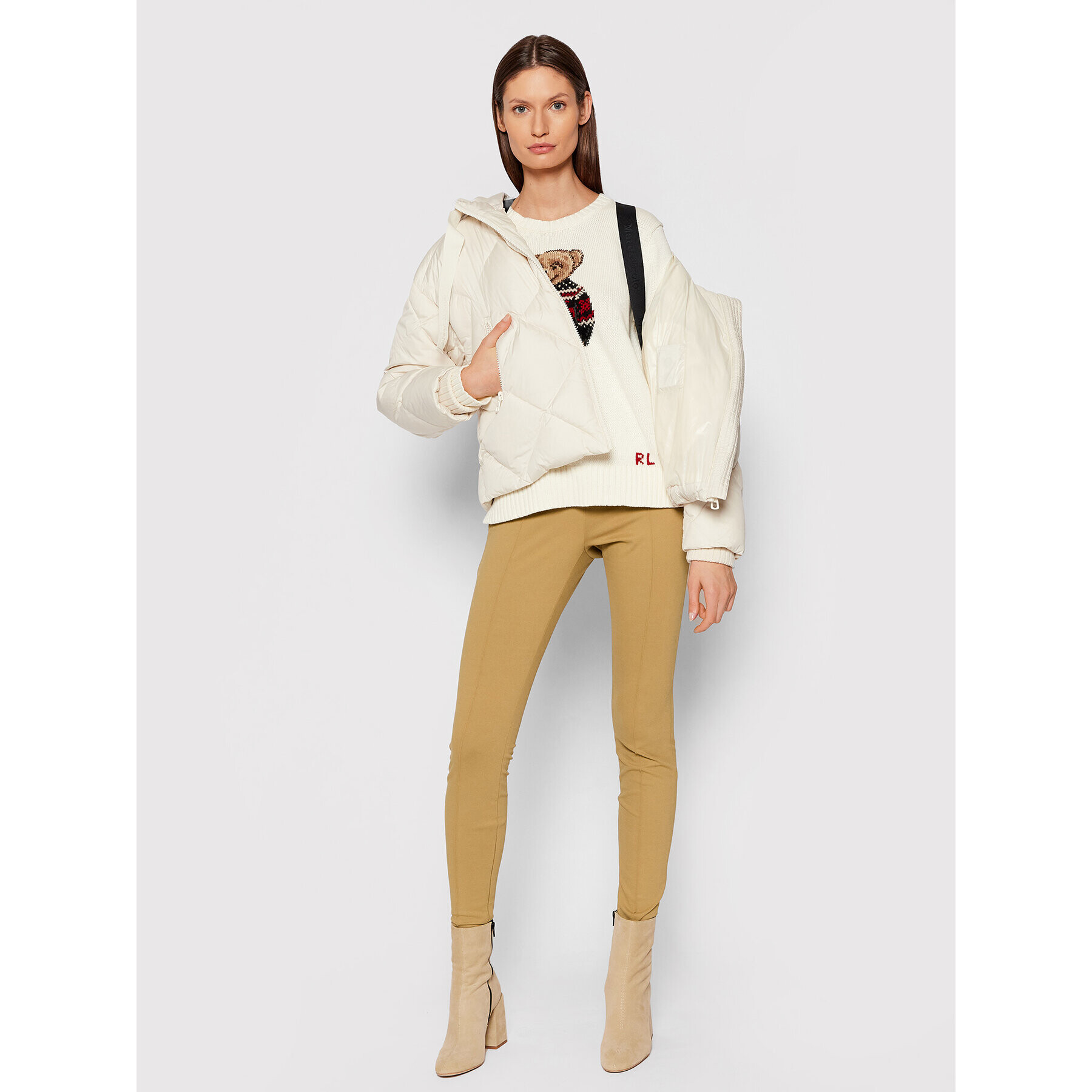Marc O'Polo Пухено яке 109 0874 70073 Бежов Regular Fit - Pepit.bg