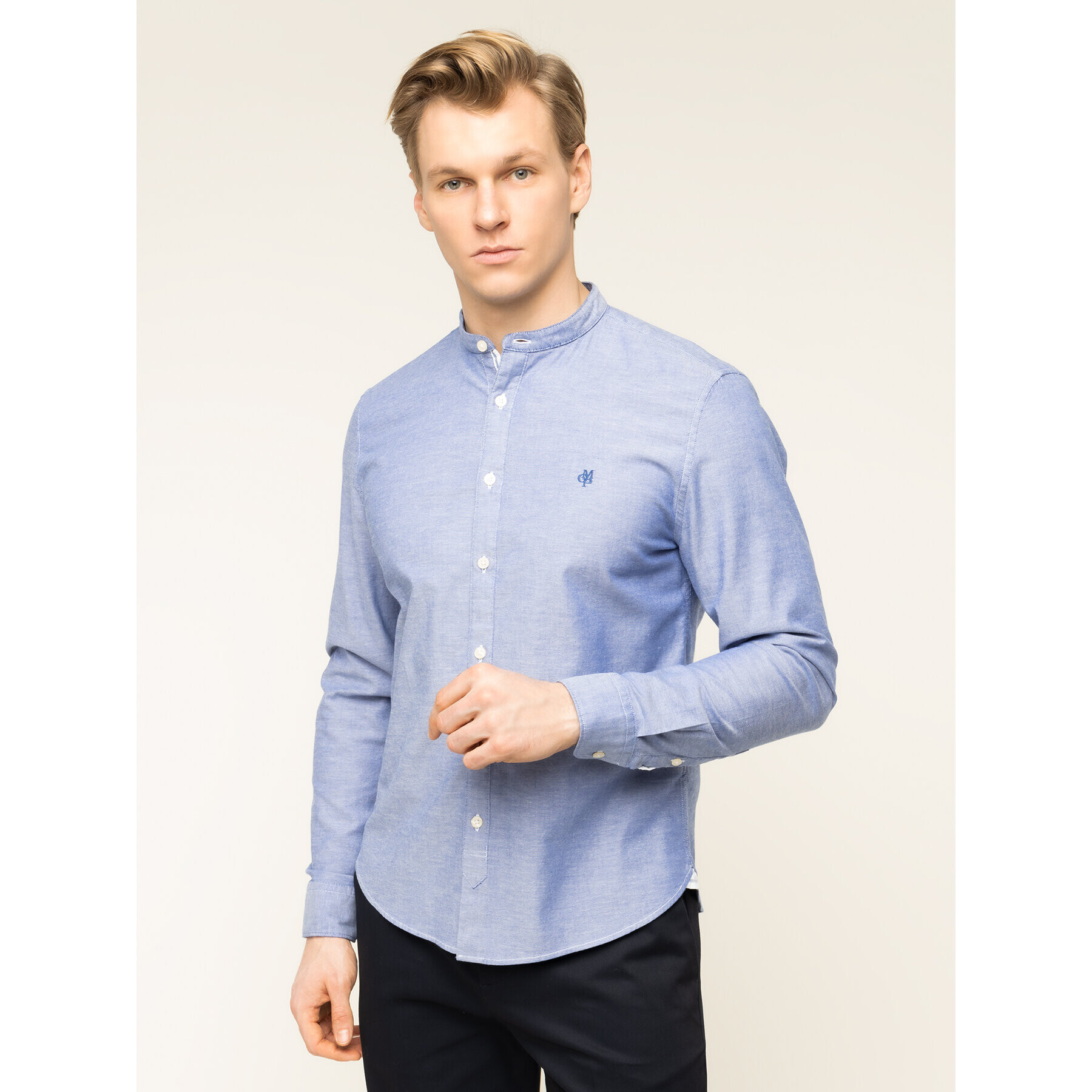 Marc O'Polo Риза 020 7453 42126 Син Shaped Fit - Pepit.bg