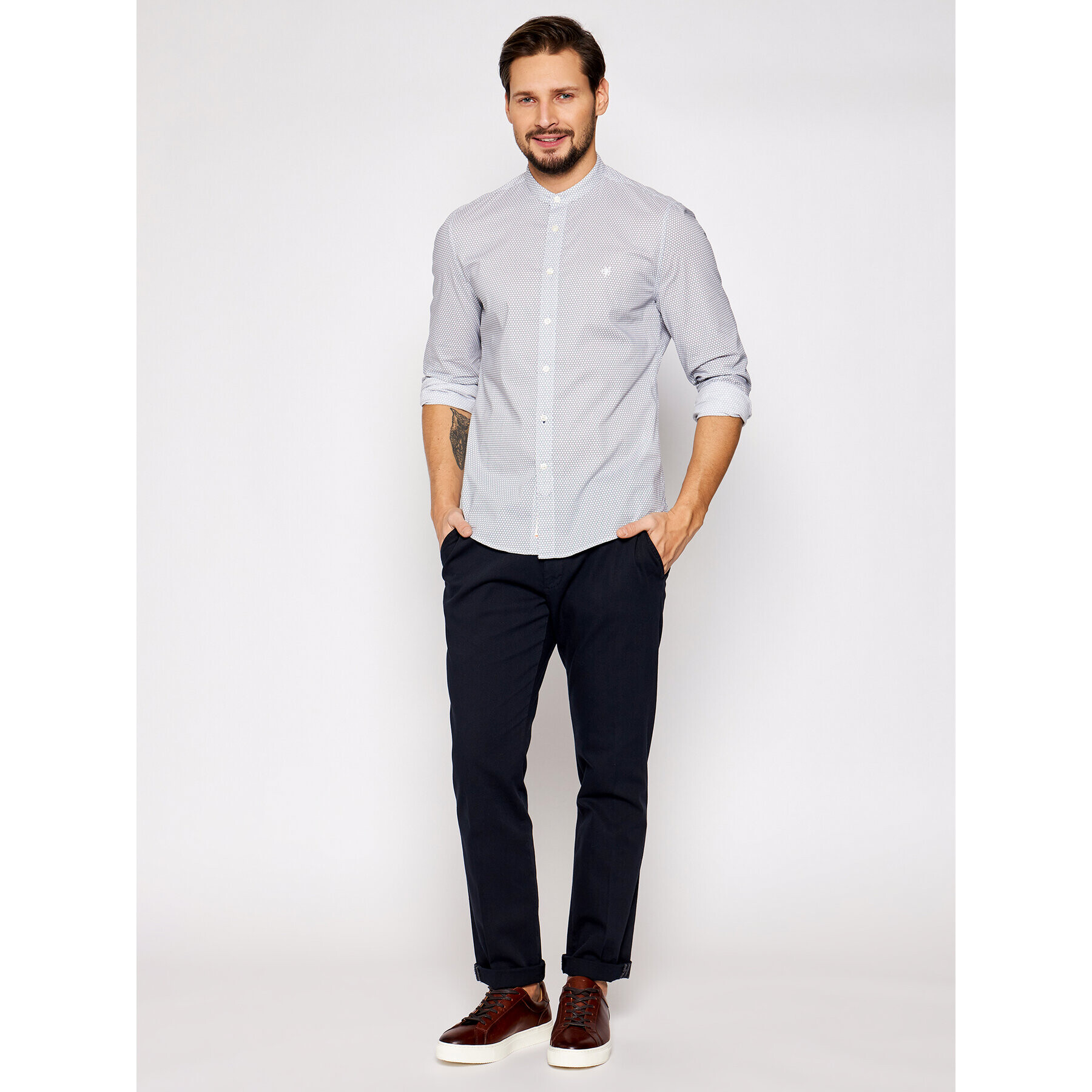 Marc O'Polo Риза 121 7275 42206 Бял Shaped Fit - Pepit.bg
