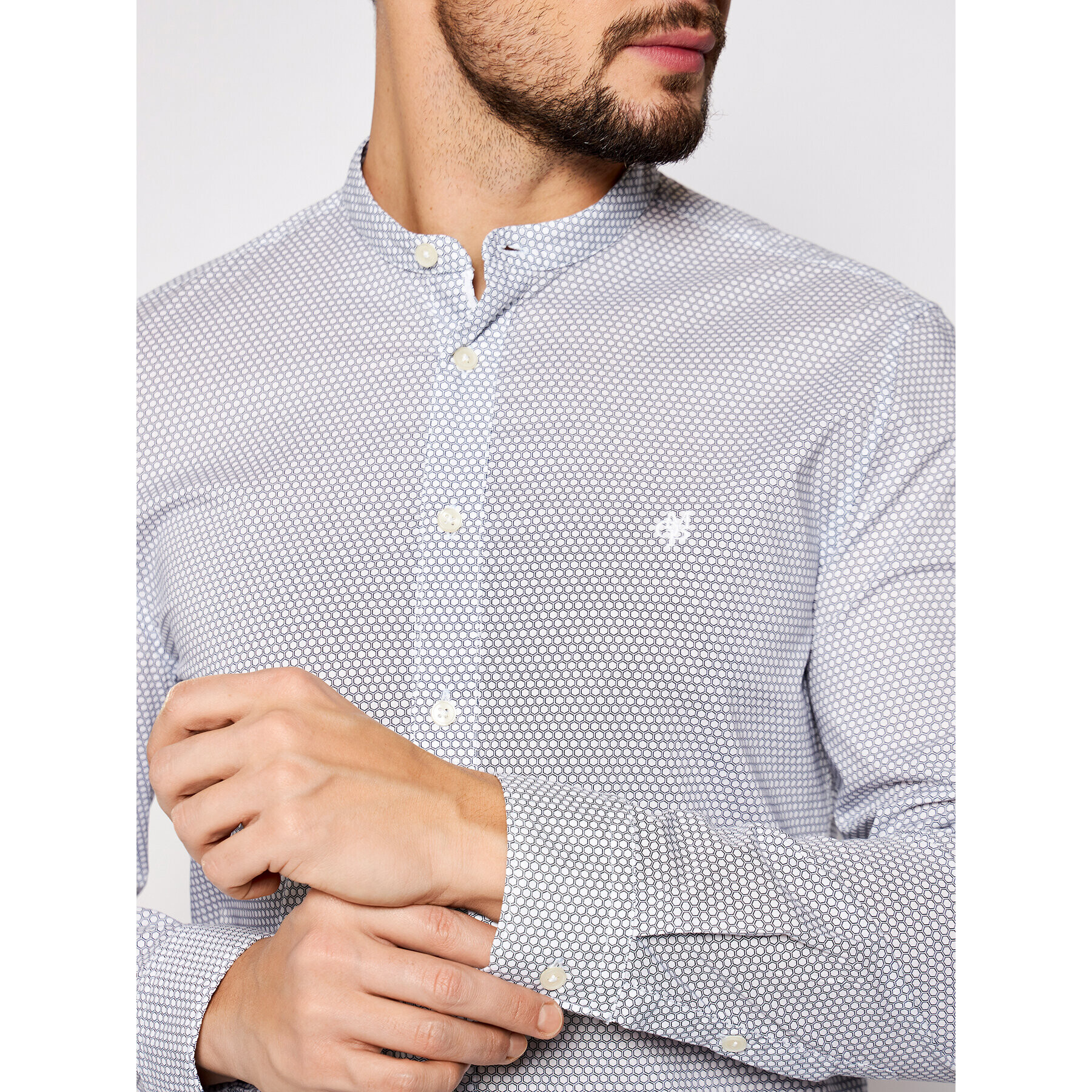 Marc O'Polo Риза 121 7275 42206 Бял Shaped Fit - Pepit.bg
