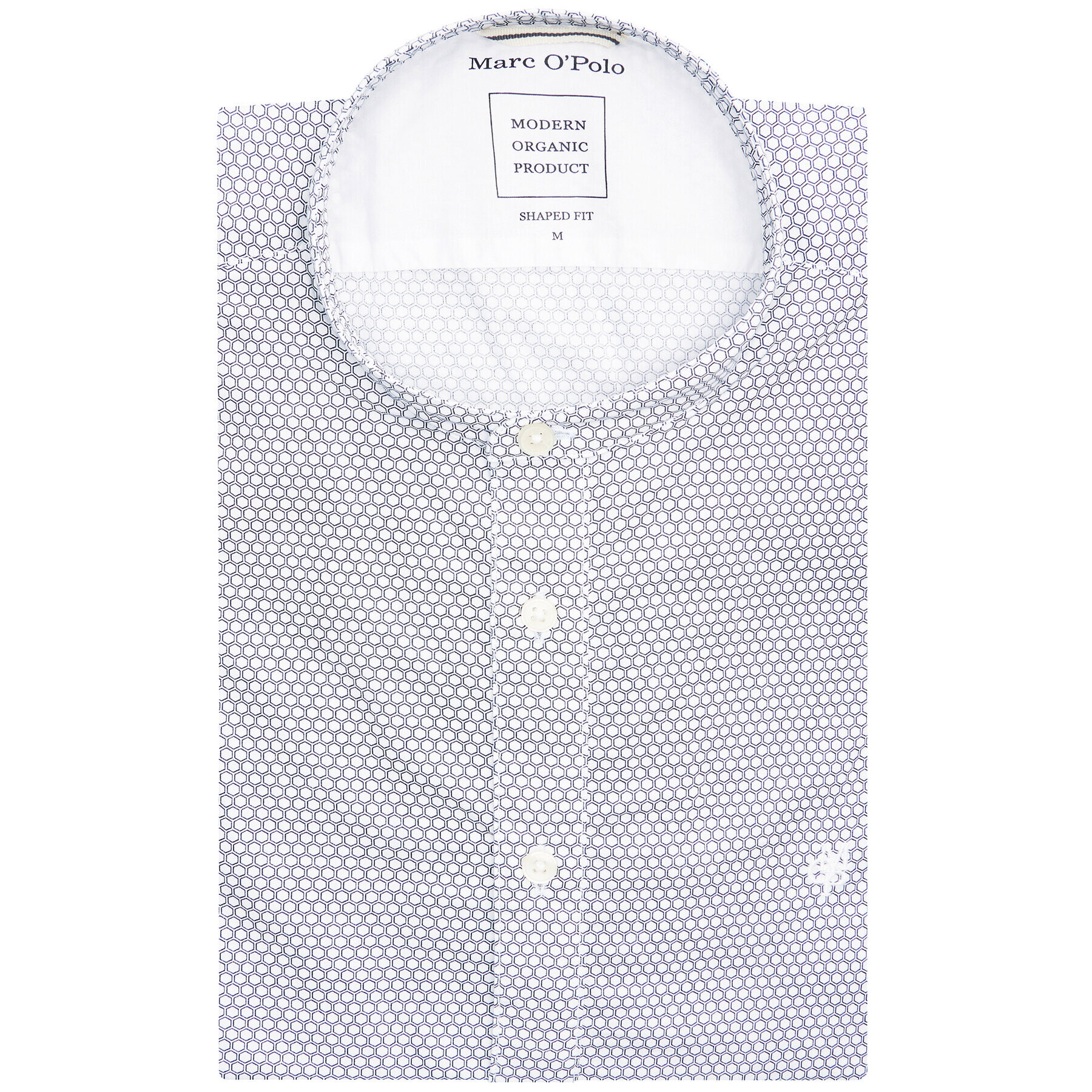 Marc O'Polo Риза 121 7275 42206 Бял Shaped Fit - Pepit.bg
