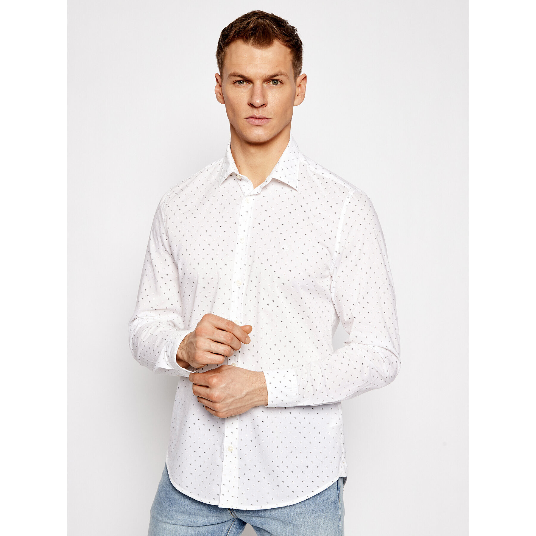 Marc O'Polo Риза 122 7275 42216 Бял Shaped Fit - Pepit.bg