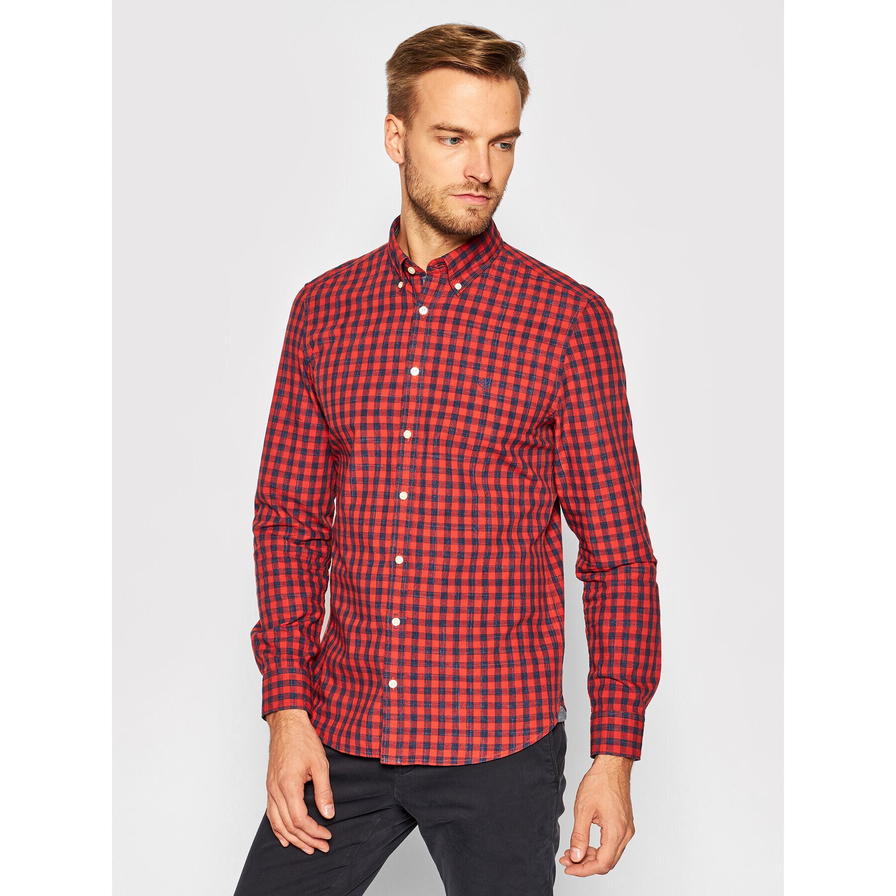 Marc O'Polo Риза 28 728 242 140 Червен Shaped Fit - Pepit.bg