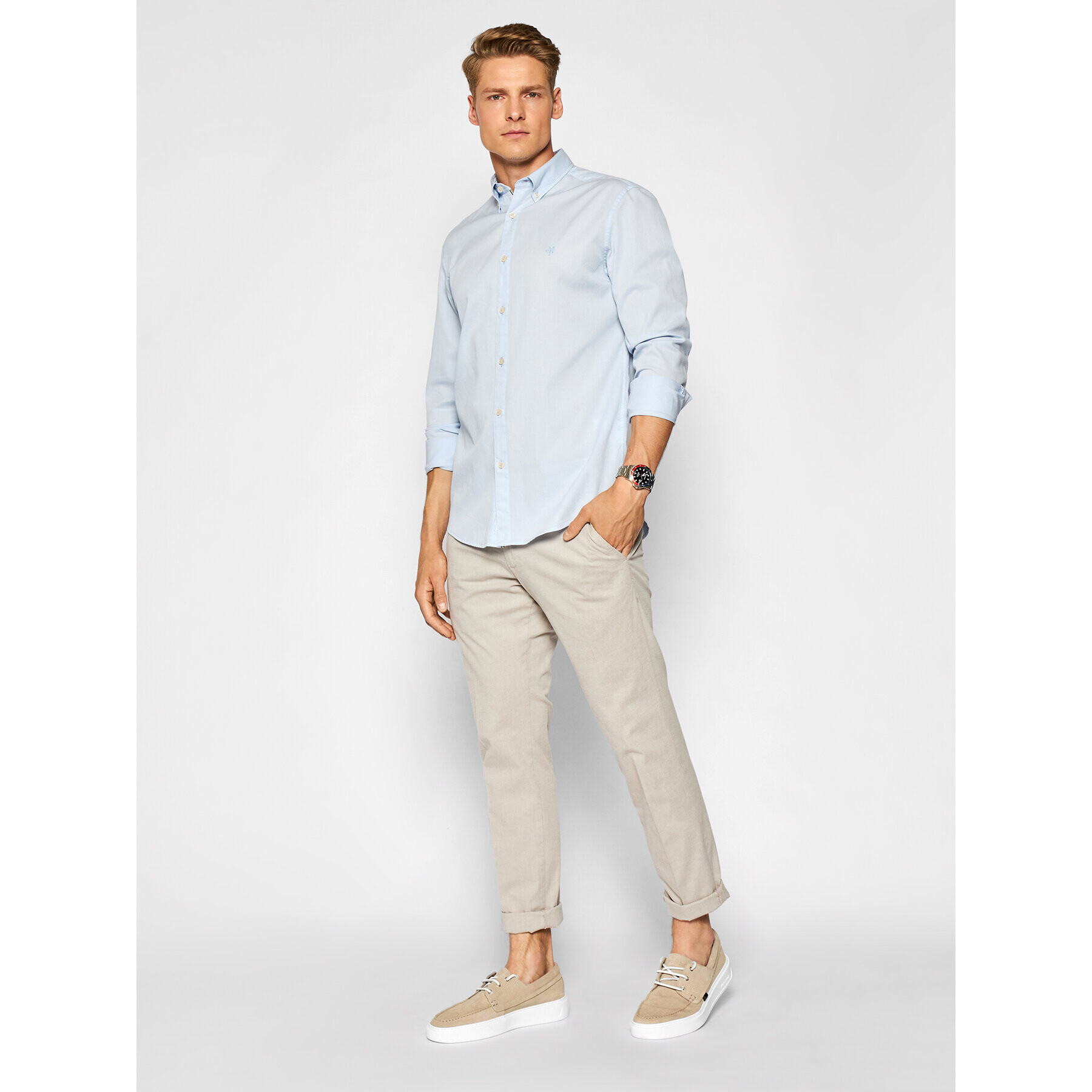 Marc O'Polo Риза B21 7668 42156 Син Regular Fit - Pepit.bg