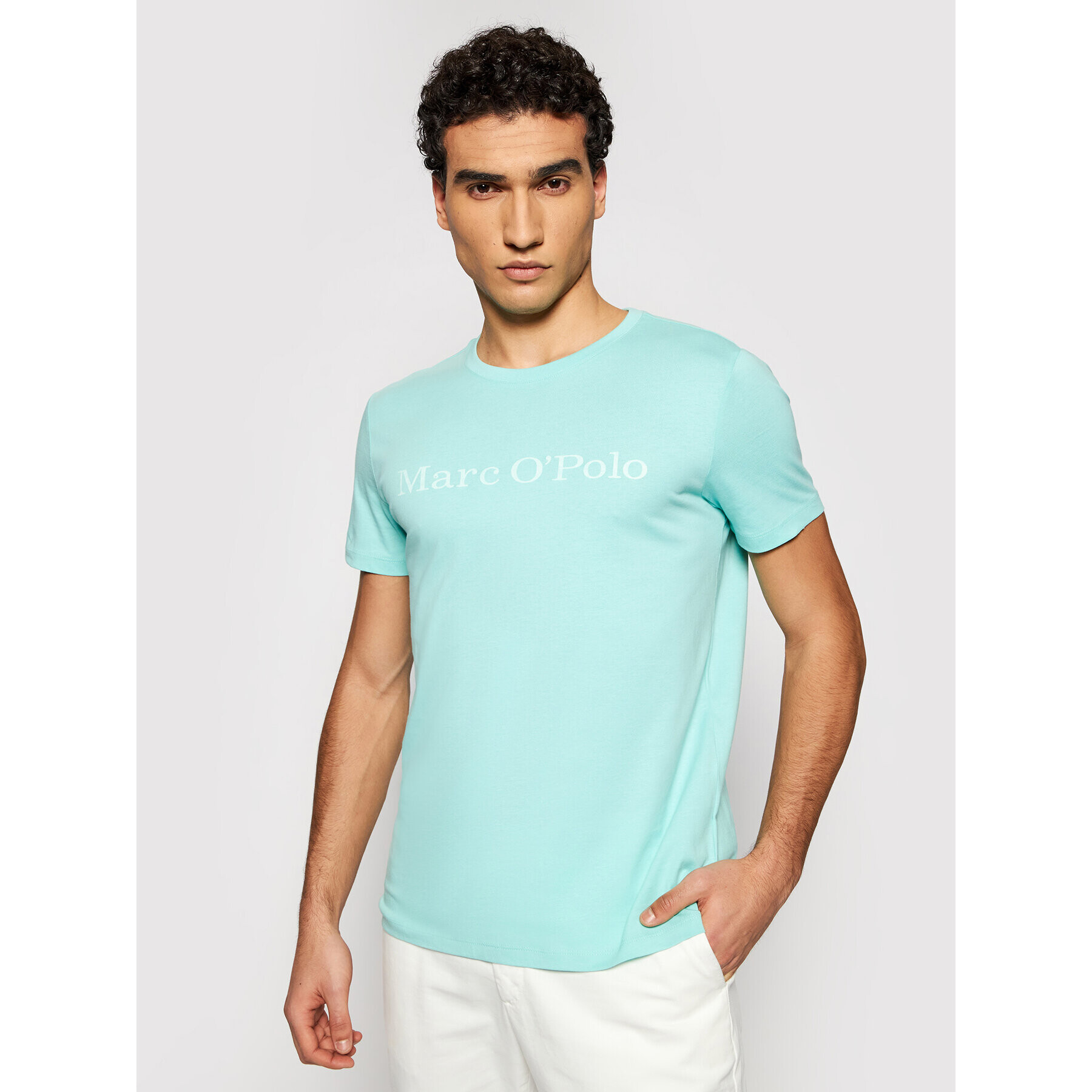 Marc O'Polo Тишърт 123 2220 51230 Зелен Regular Fit - Pepit.bg