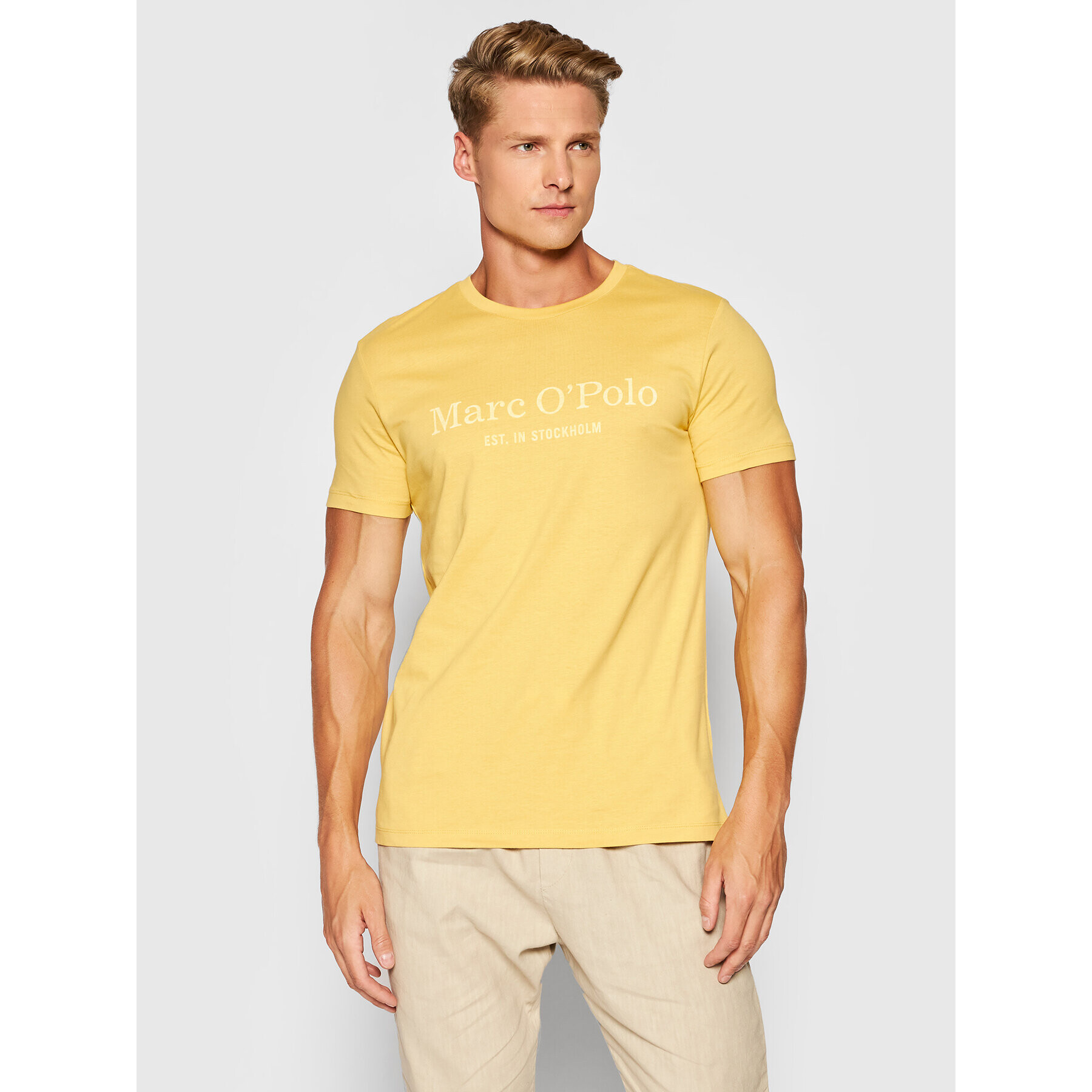 Marc O'Polo Тишърт 127 2220 51024 Жълт Regular Fit - Pepit.bg